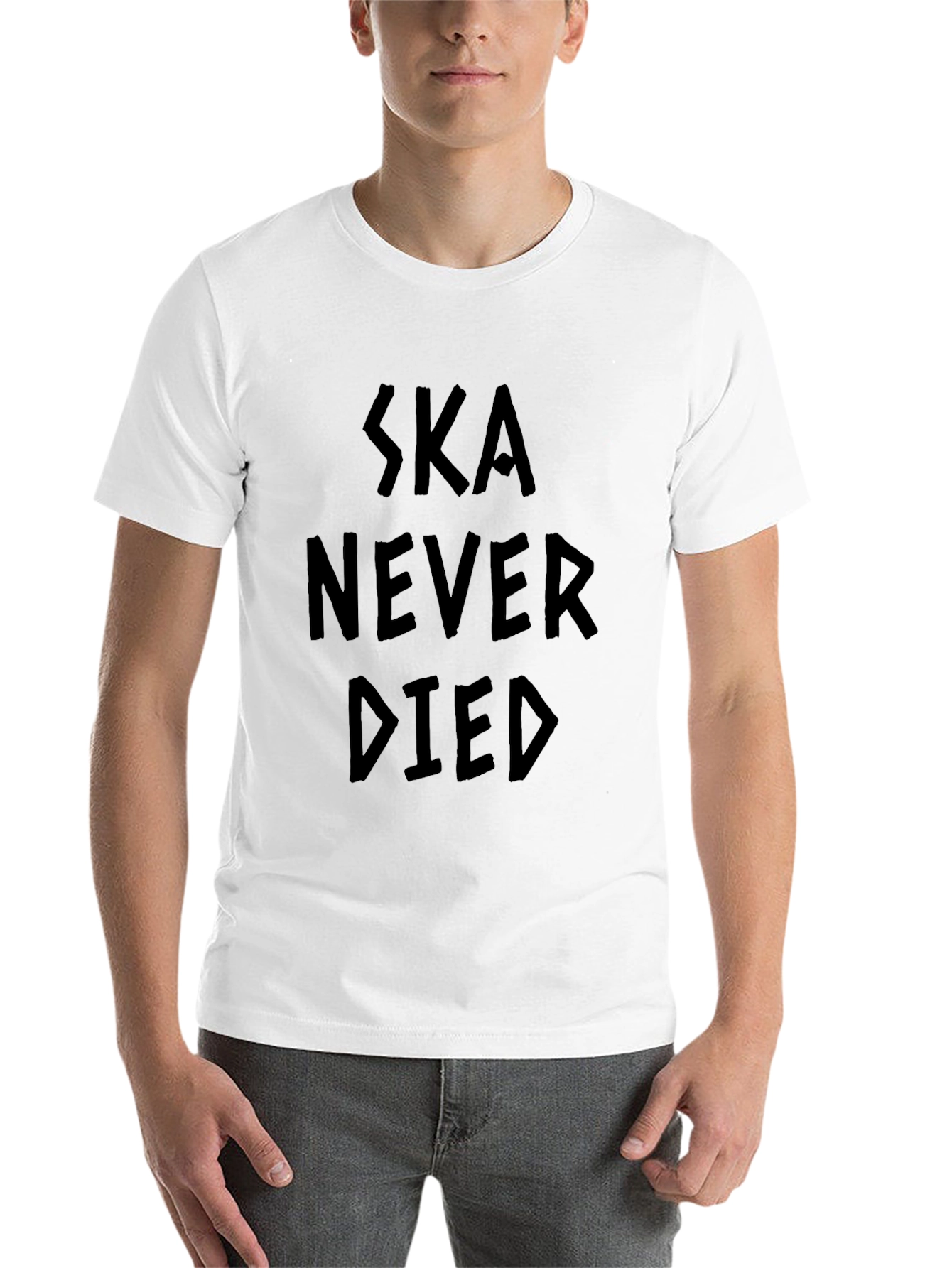 Black Ska Never Died Graphic Tee - Black Cotton T-Shirt view 14