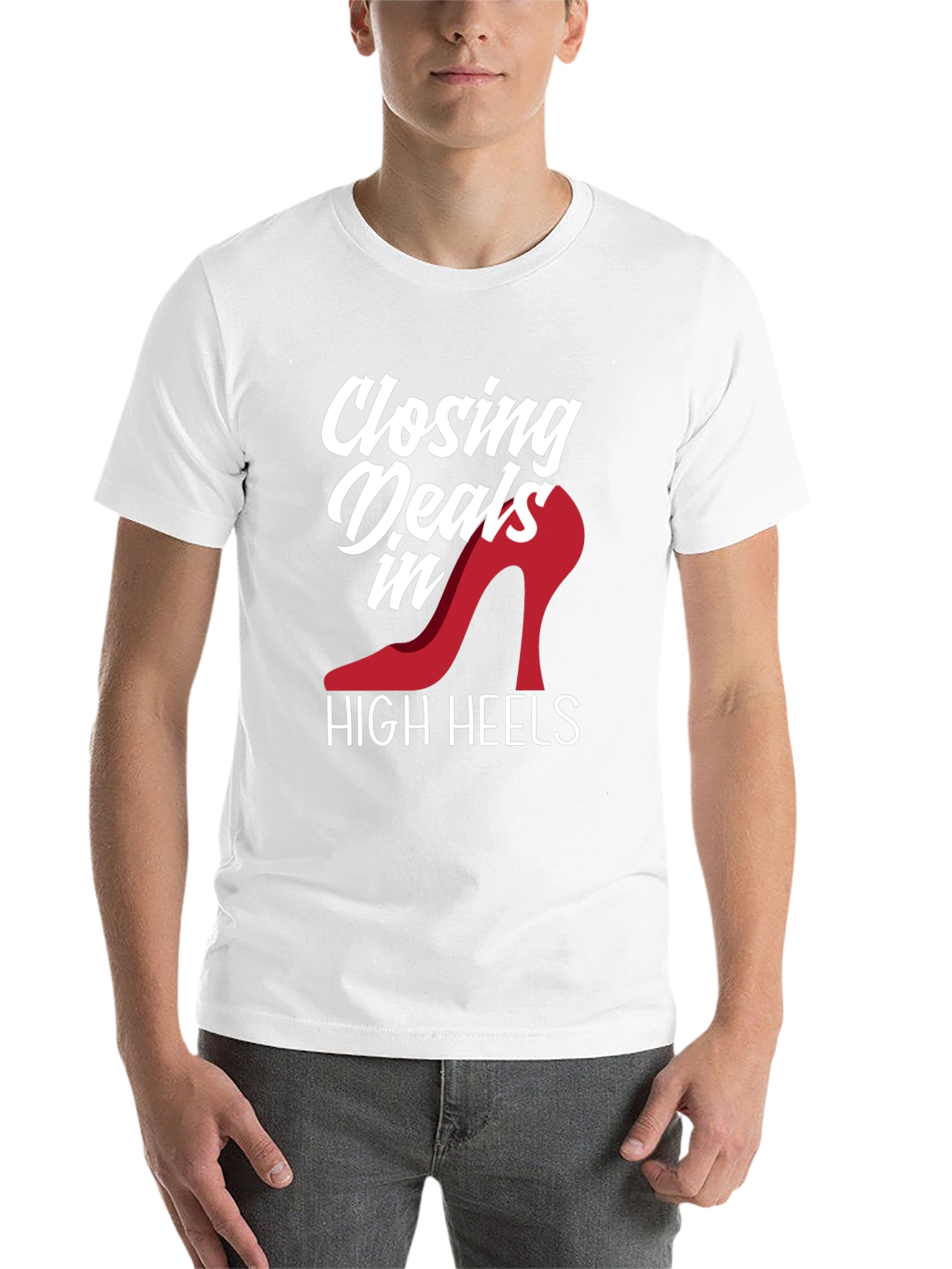 Black Closing Deals in High Heels T-Shirt view 14