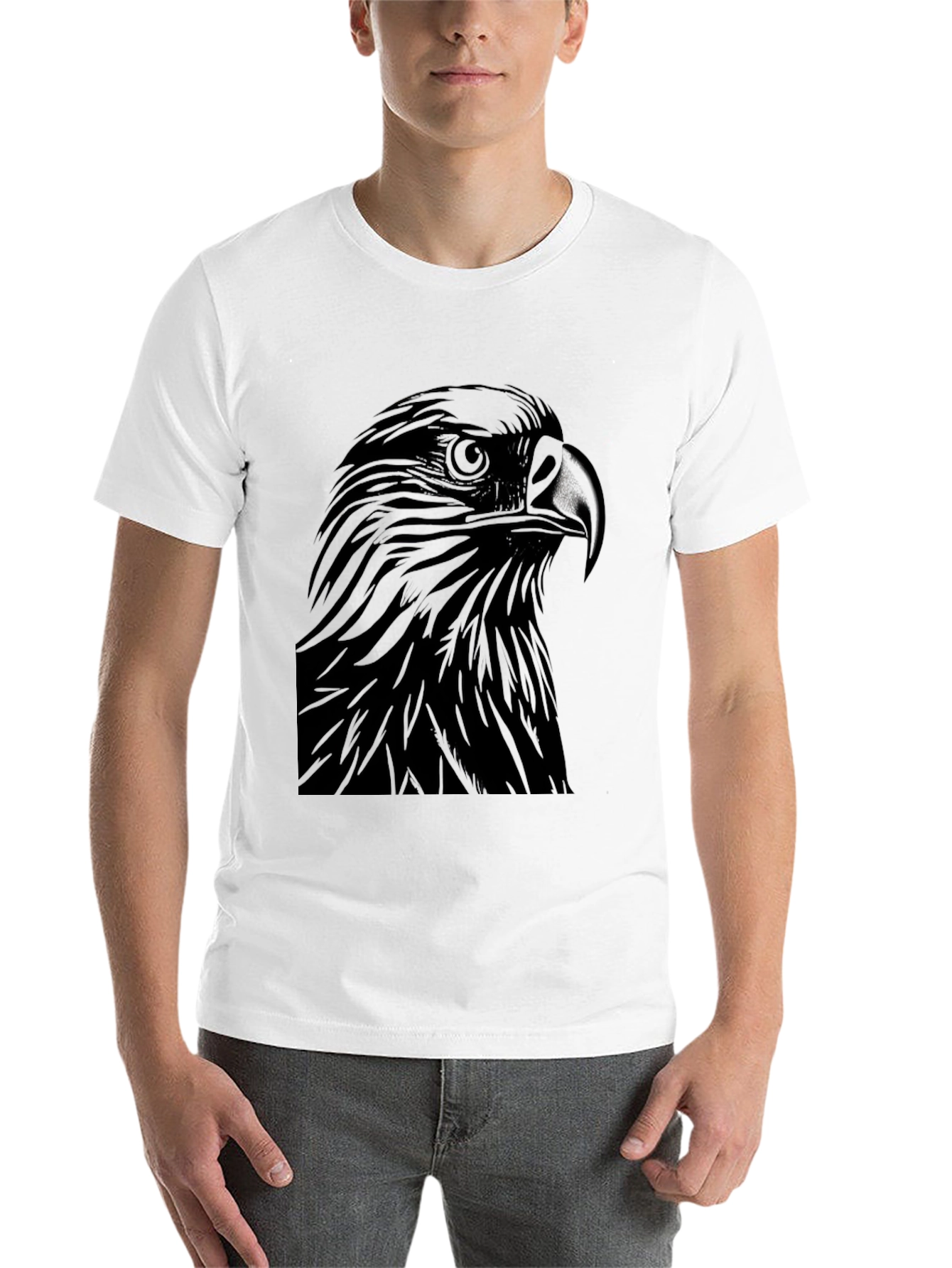 Black Black Eagle Graphic Tee - Bold Statement Shirt view 14