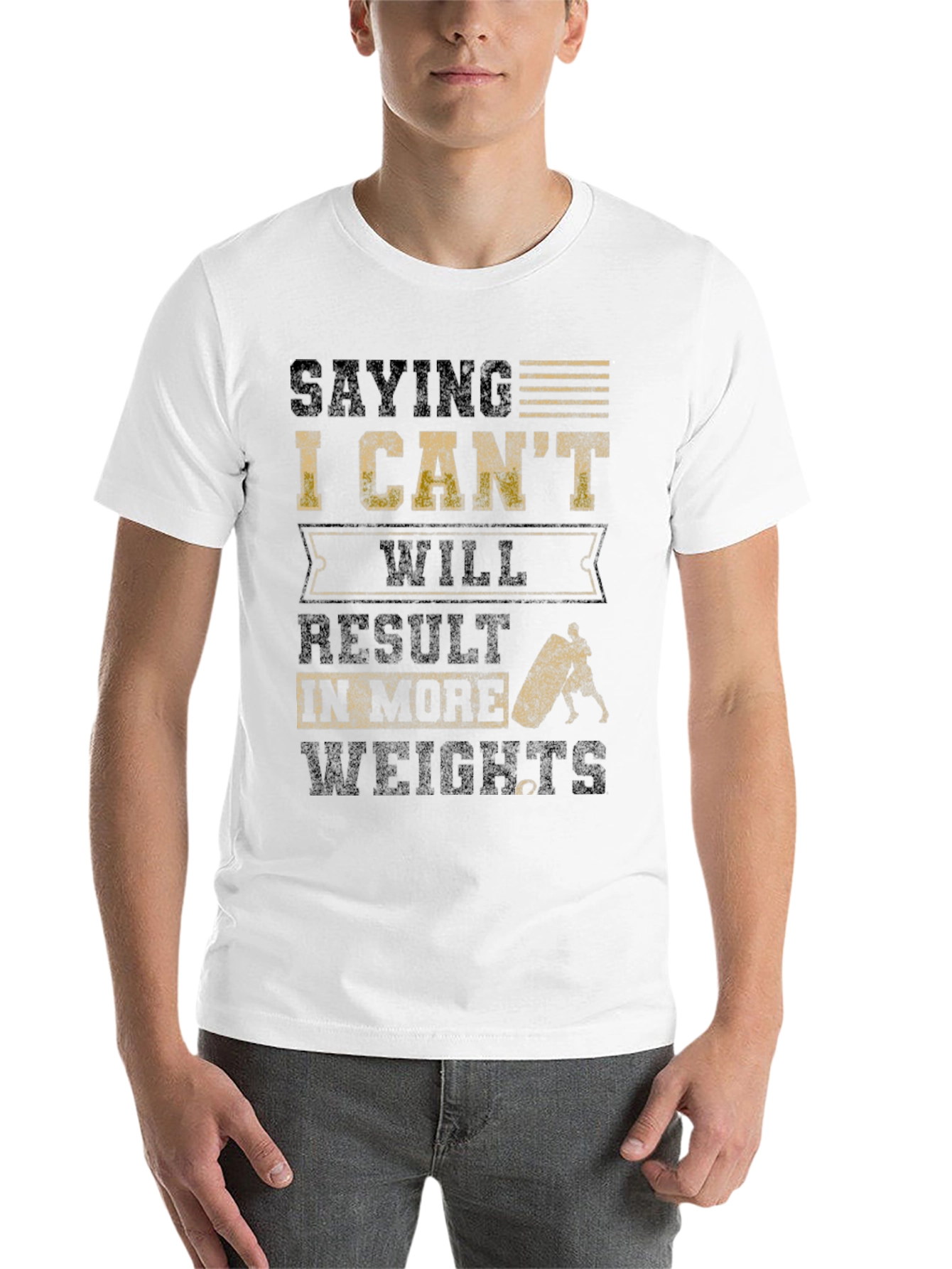 Black Saying I Can't T-Shirt view 14