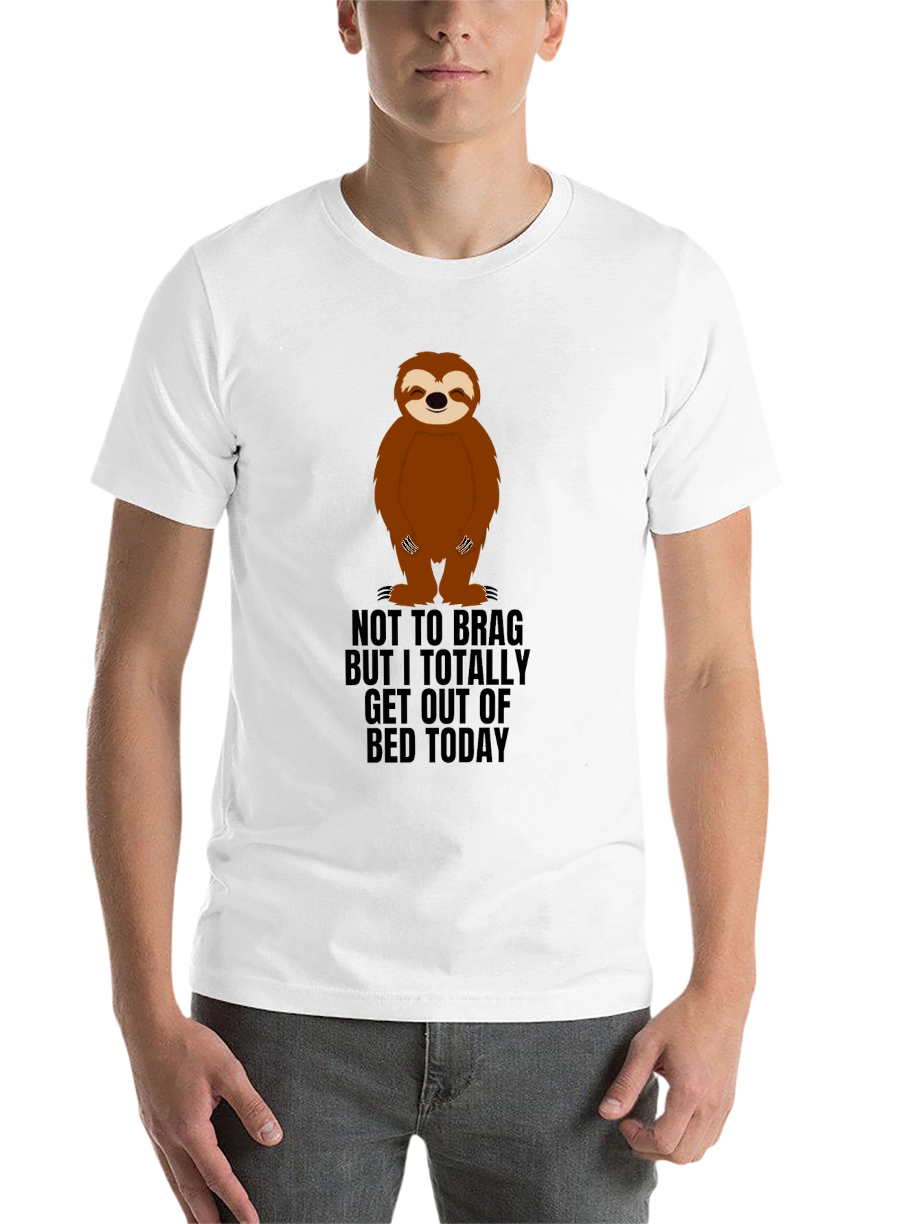 Black Sloth "Get Out Of Bed" Graphic Tee view 14
