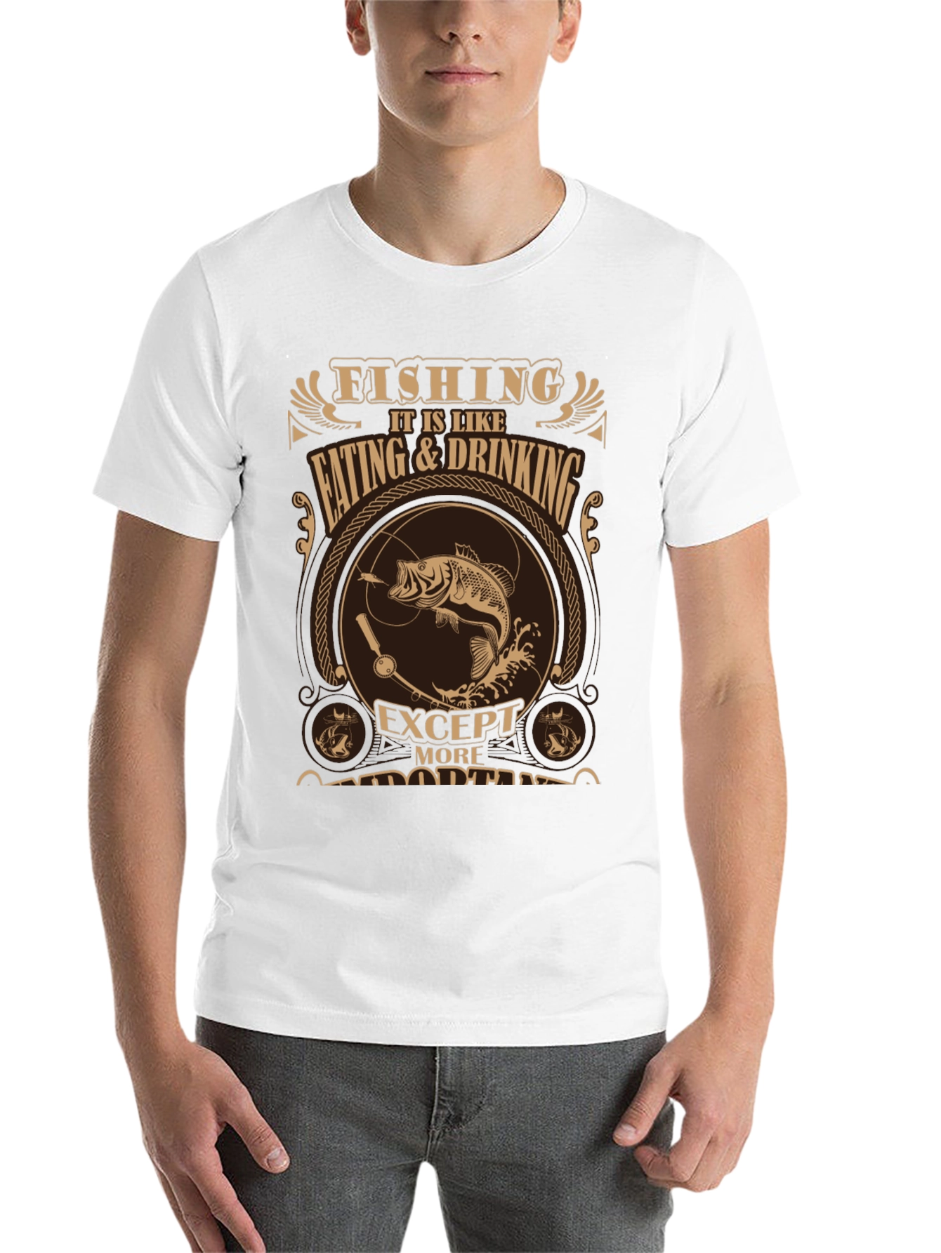 Black Fishing is Like Eating & Drinking T-Shirt view 14