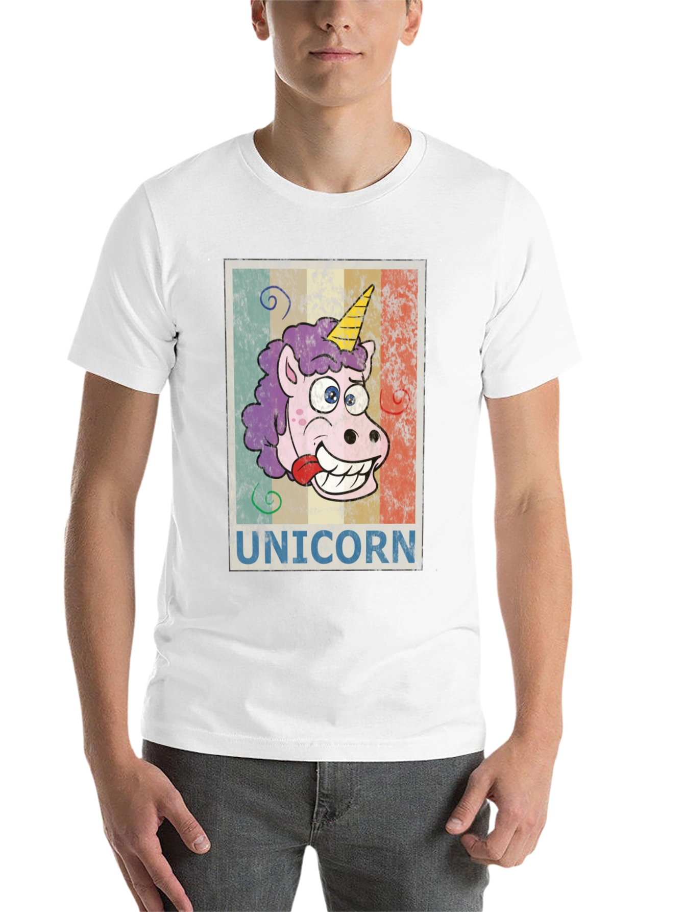 Black Funny Unicorn Graphic Tee - Unisex view 14