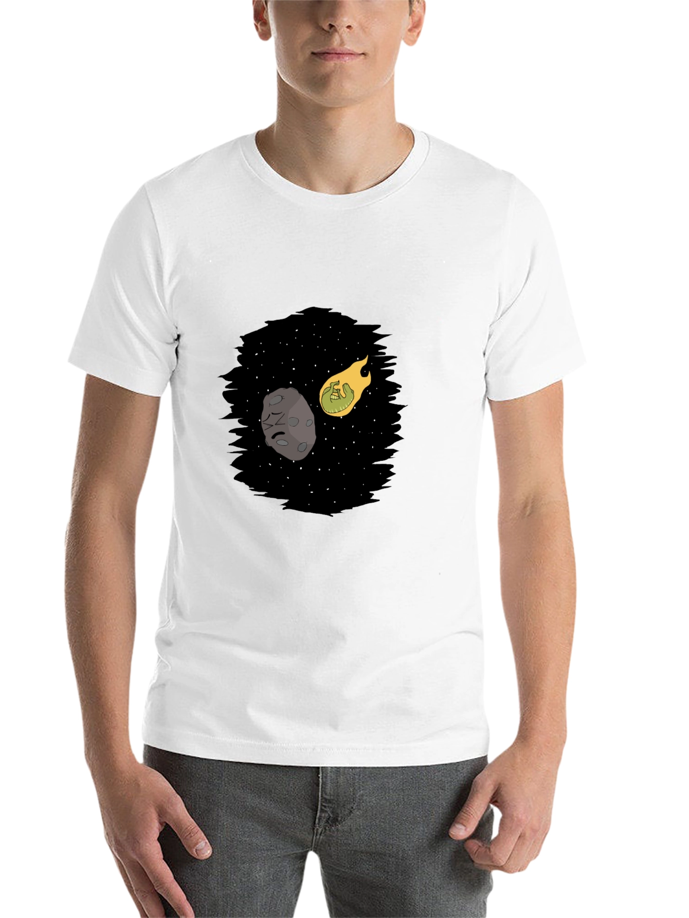 Black Cosmic Collision Black T-Shirt view 14