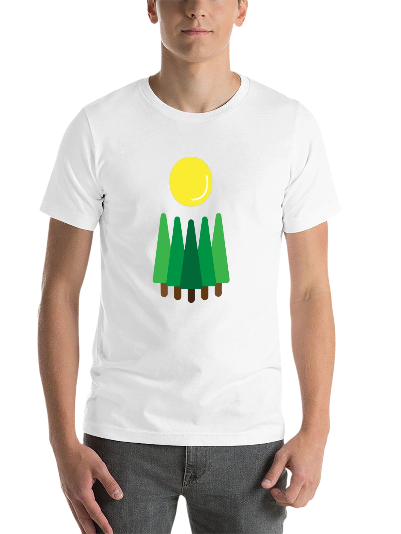 Black Forest Sun T-Shirt, Nature Graphic Tee view 14
