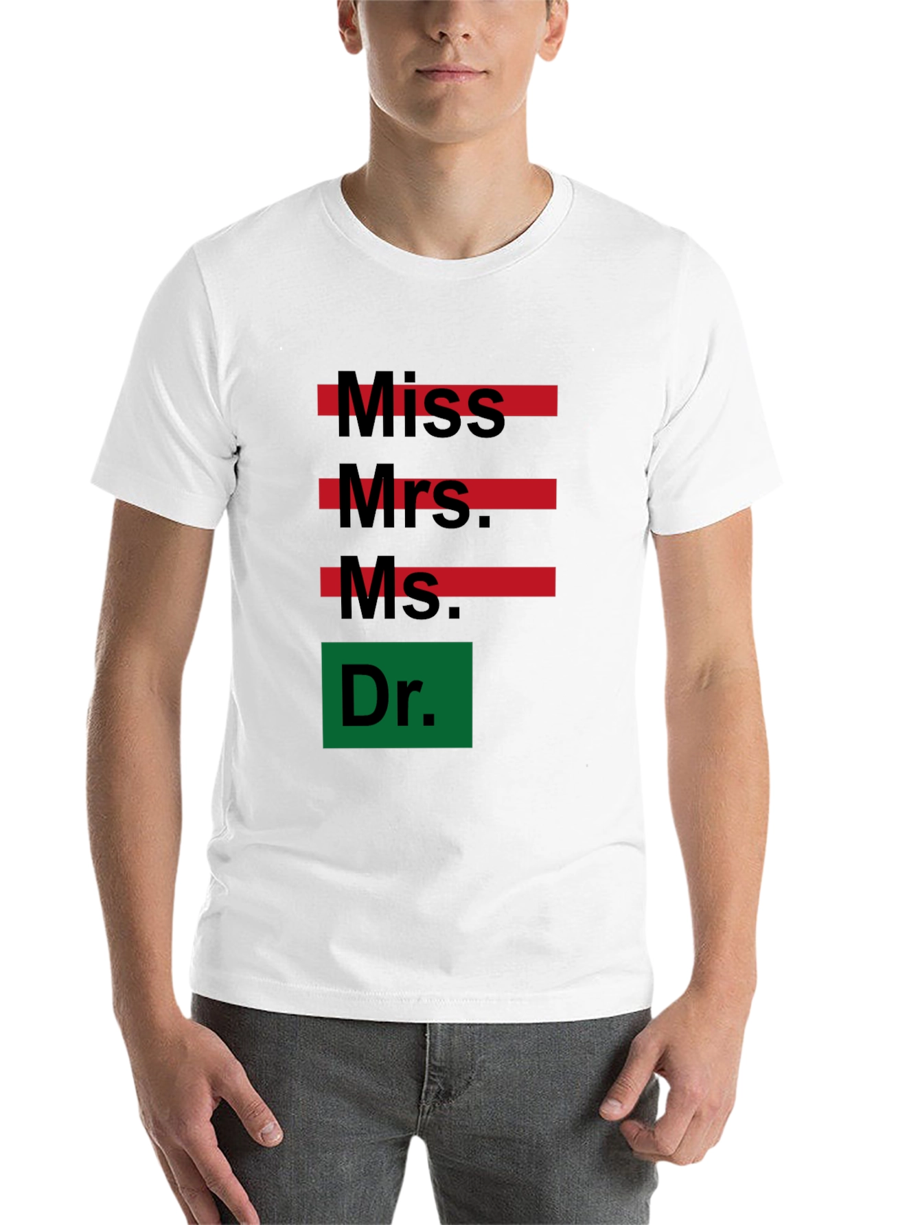 Black Empowered Women T-Shirt: Miss, Mrs, Ms, Dr - Black Cotton Tee view 14