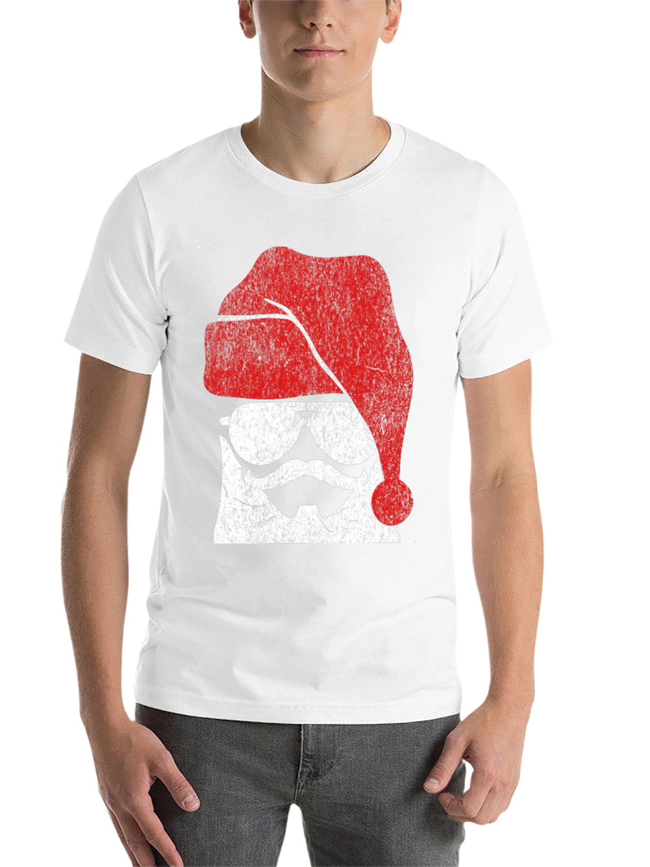 Black Festive Santa Stormtrooper Graphic Tee view 14