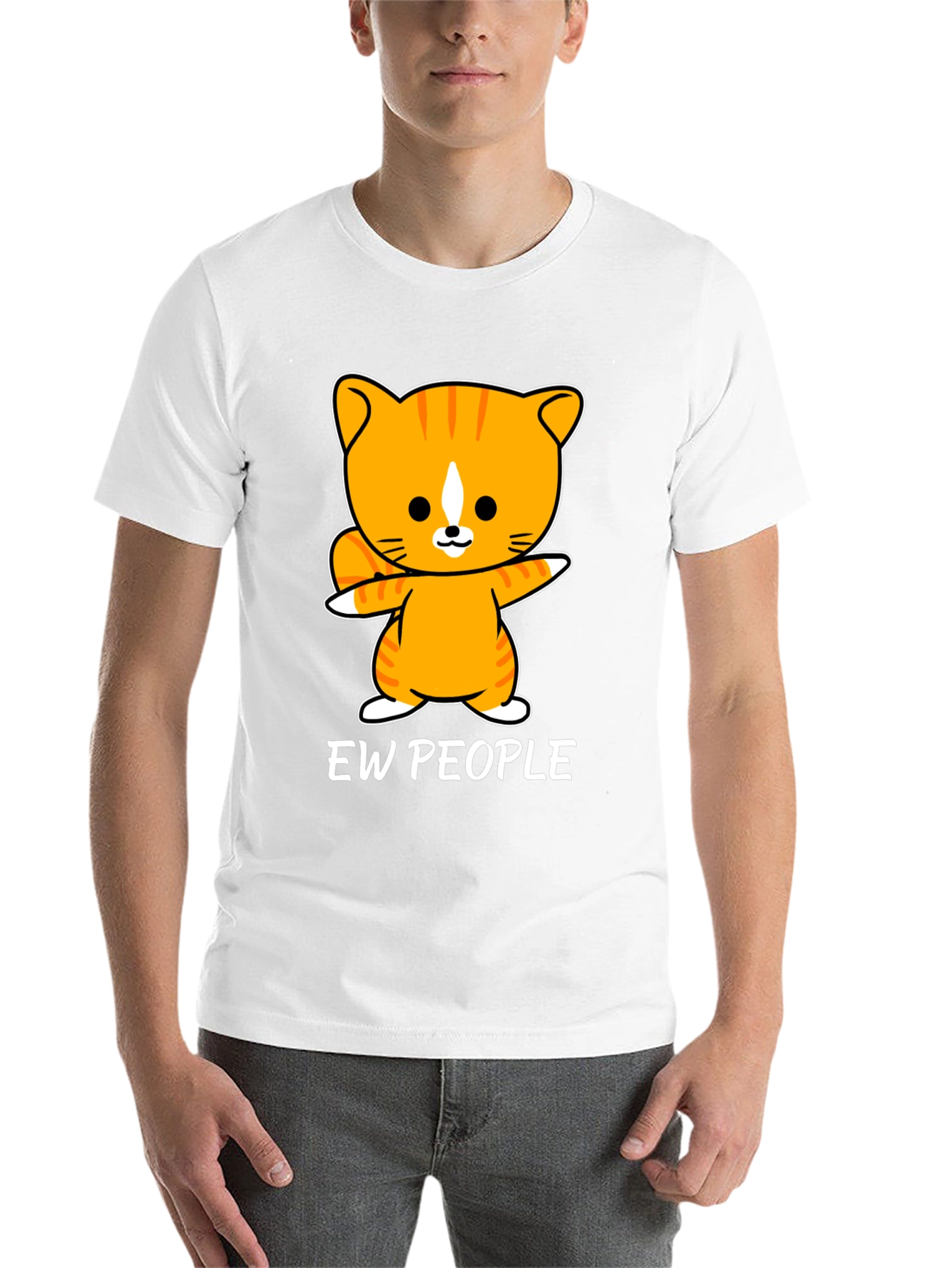 Black Ew People Cat Graphic Tee - Funny T-Shirt view 14