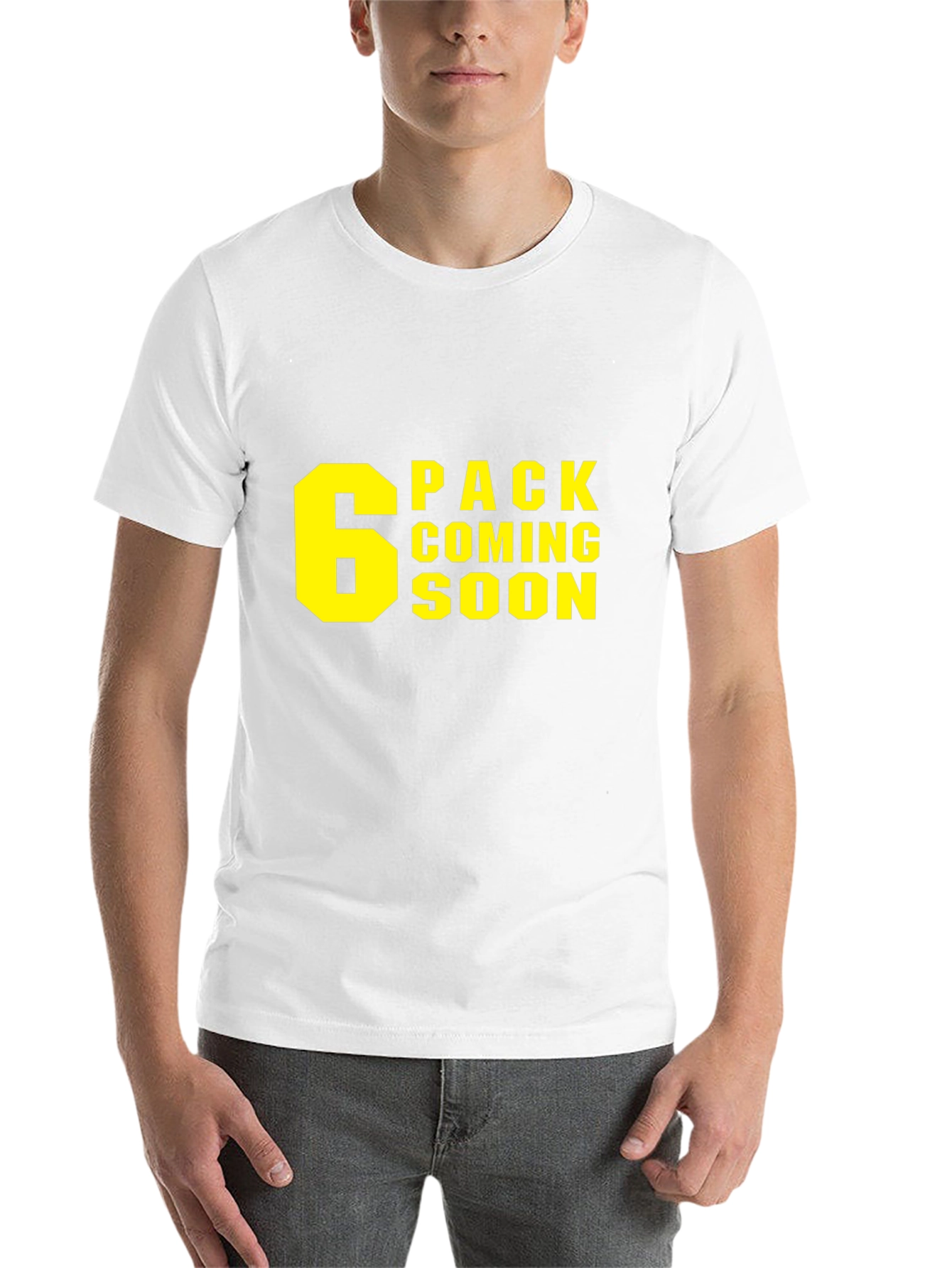 Black 6 Pack Coming Soon T-Shirt - Gym Humor view 14
