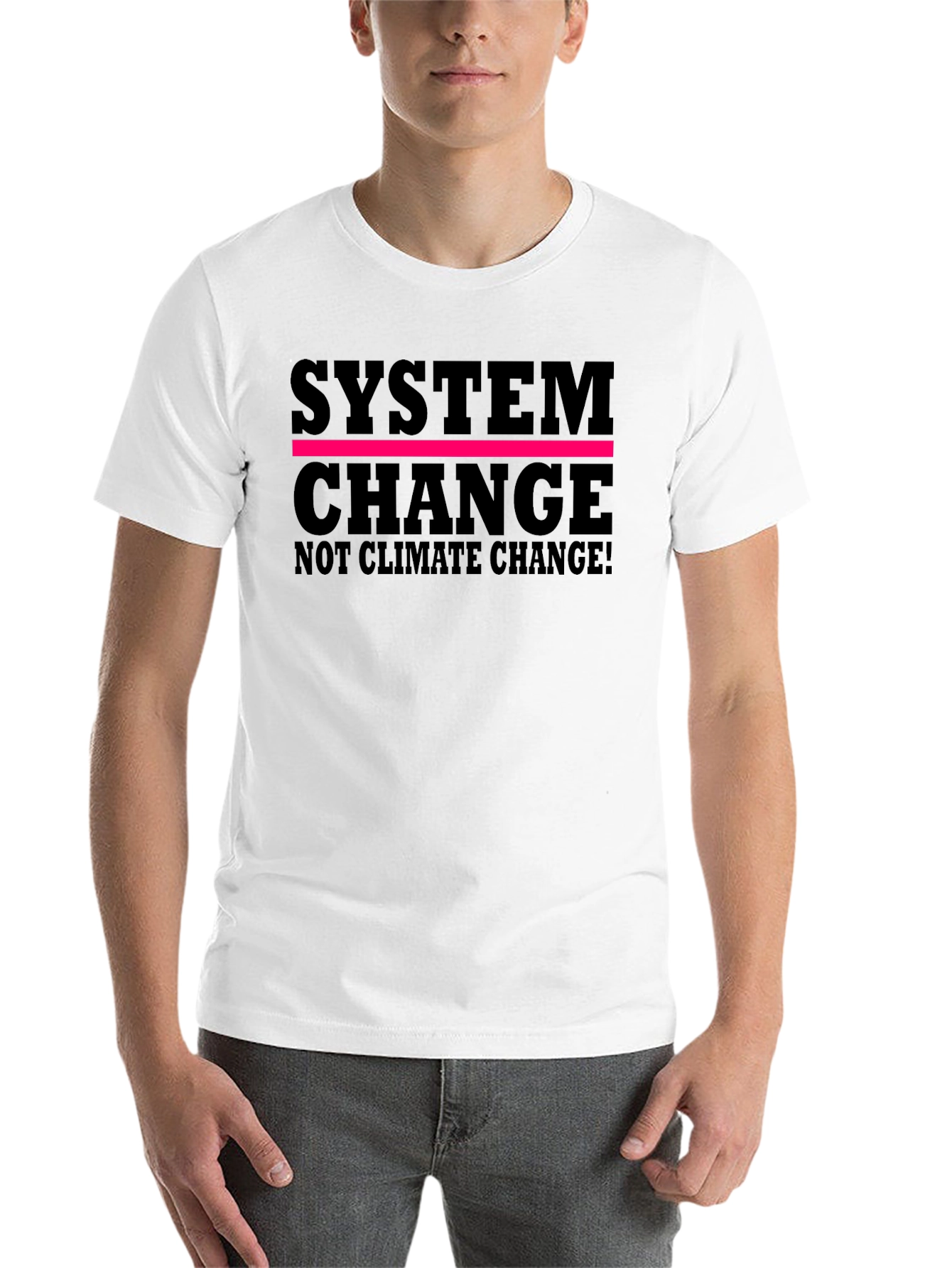 Black System Change T-Shirt - Climate Activism Tee view 14