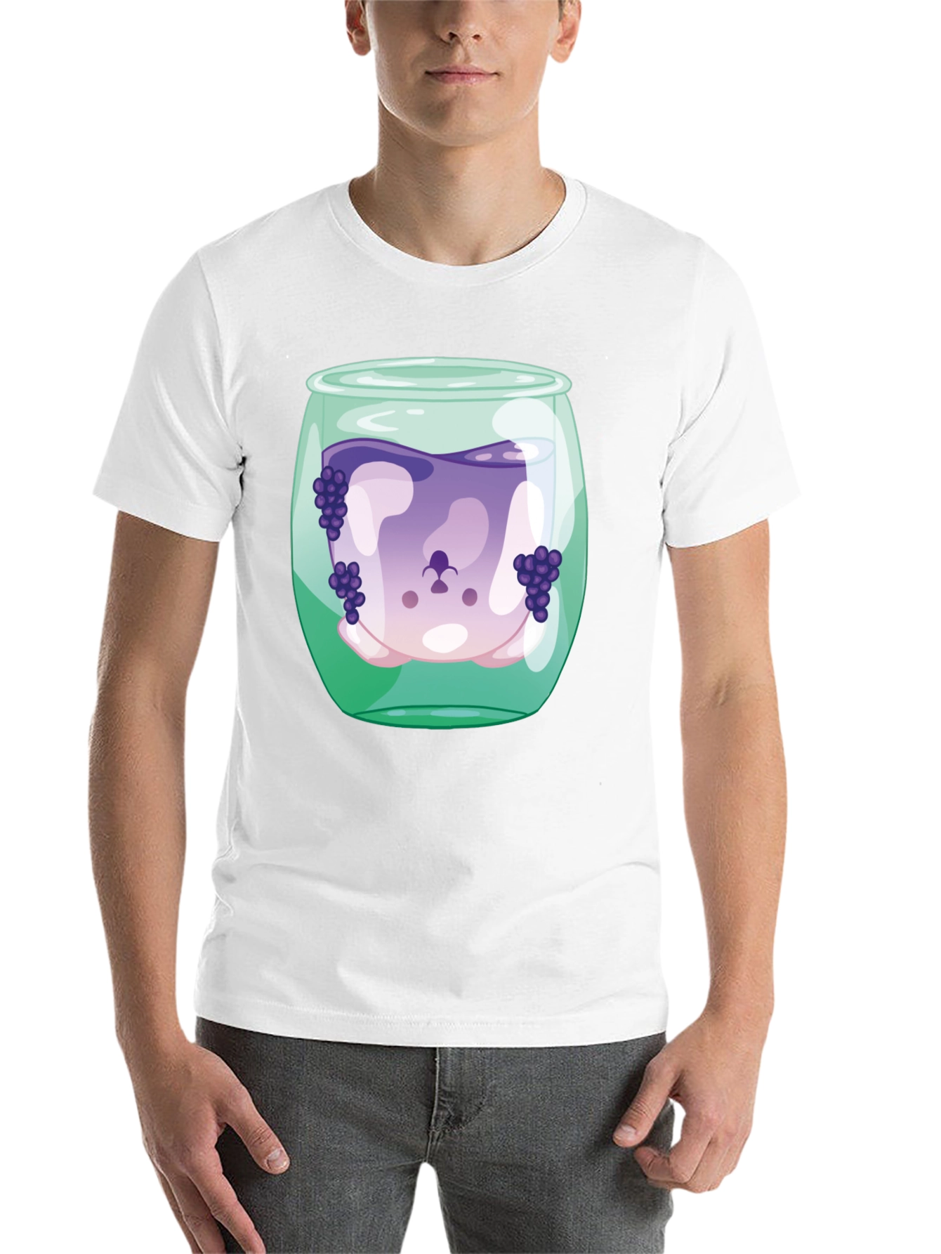 Black Grape Juice Dog Tee - Funny Graphic T-Shirt view 14