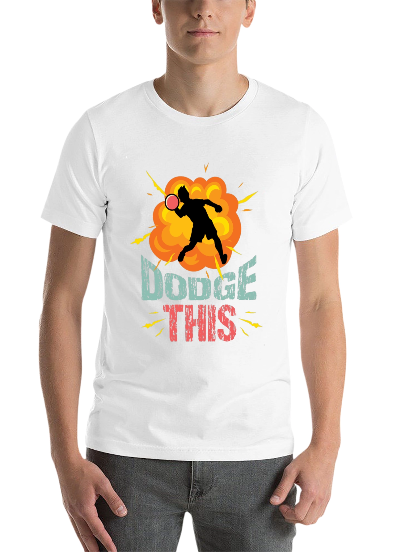 Black Dodge This T-Shirt - Funny Dodgeball Tee view 14