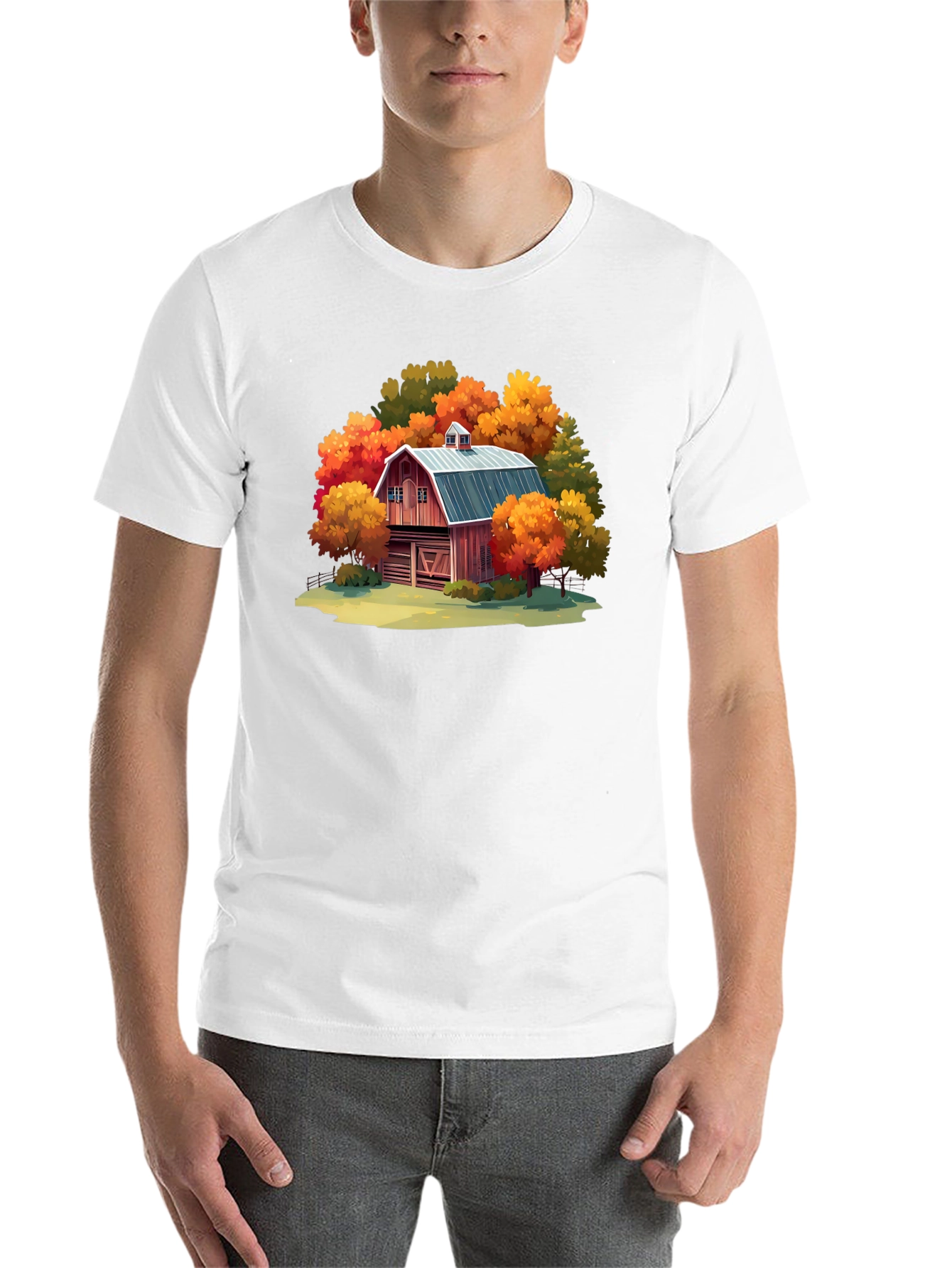 Black Autumn Barn Graphic Tee view 14
