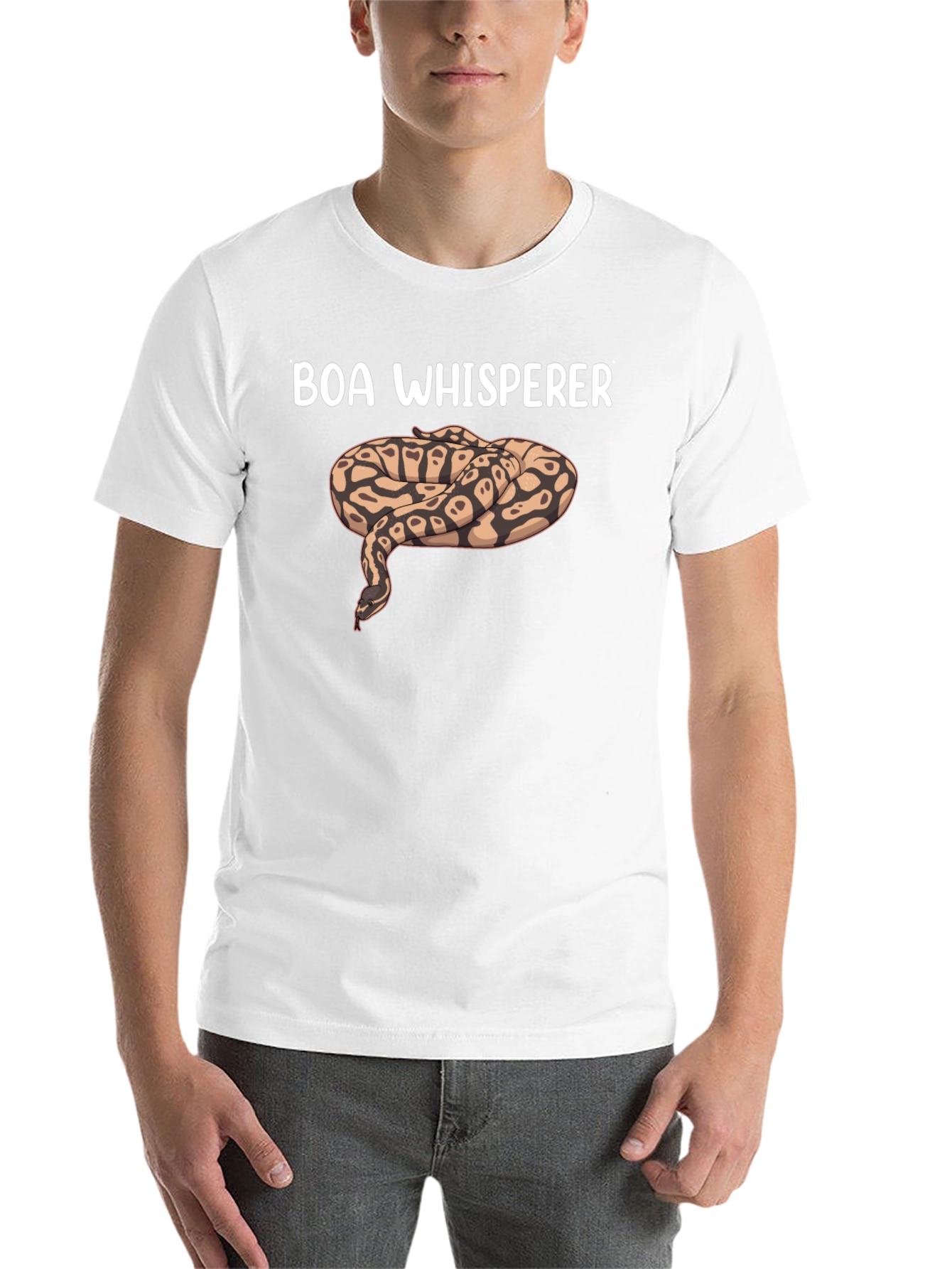 Black Boa Whisperer Snake Graphic T-Shirt view 14
