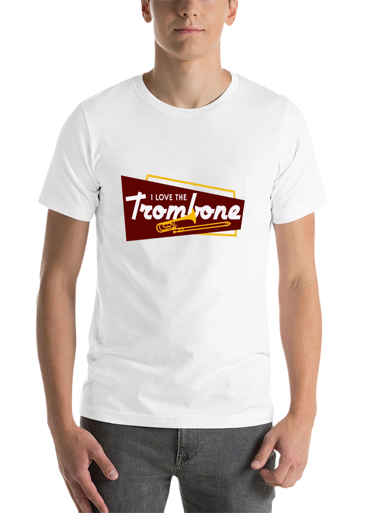 Black I Love The Trombone Black T-Shirt view 14