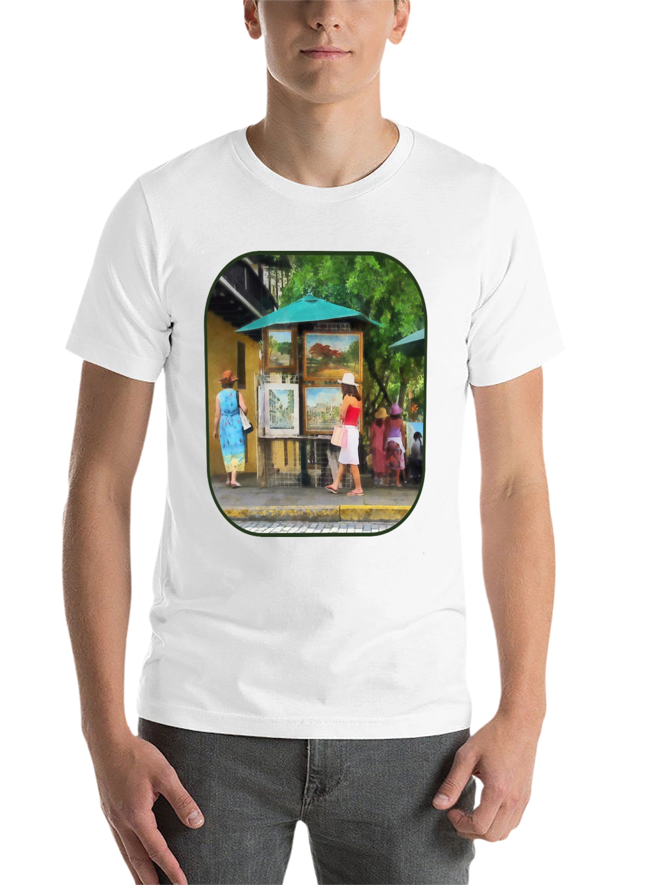 Black Art Gallery T-Shirt - Black, Unique Design view 14