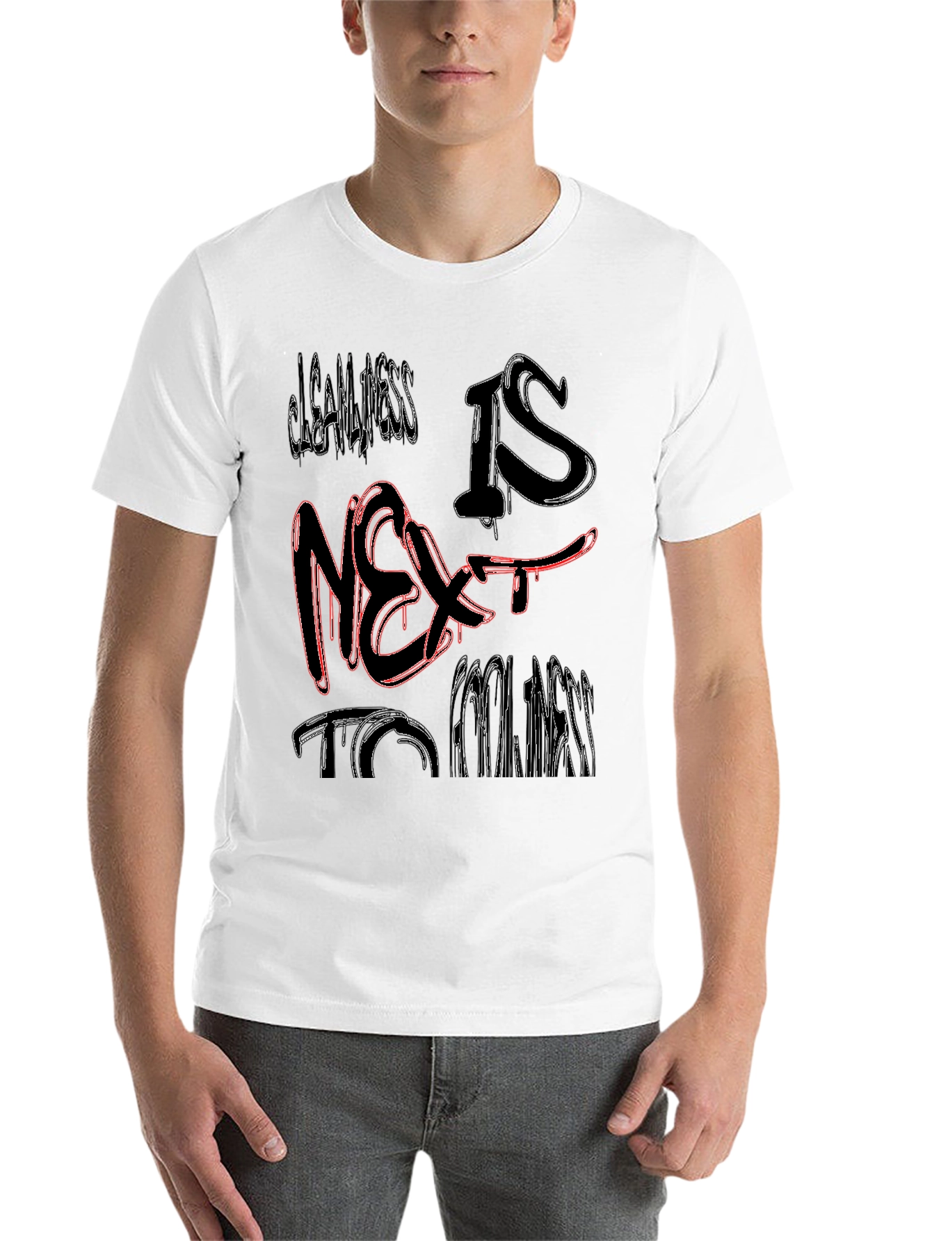 Black Cleanliness is Next to Coolness Graphic Tee view 14