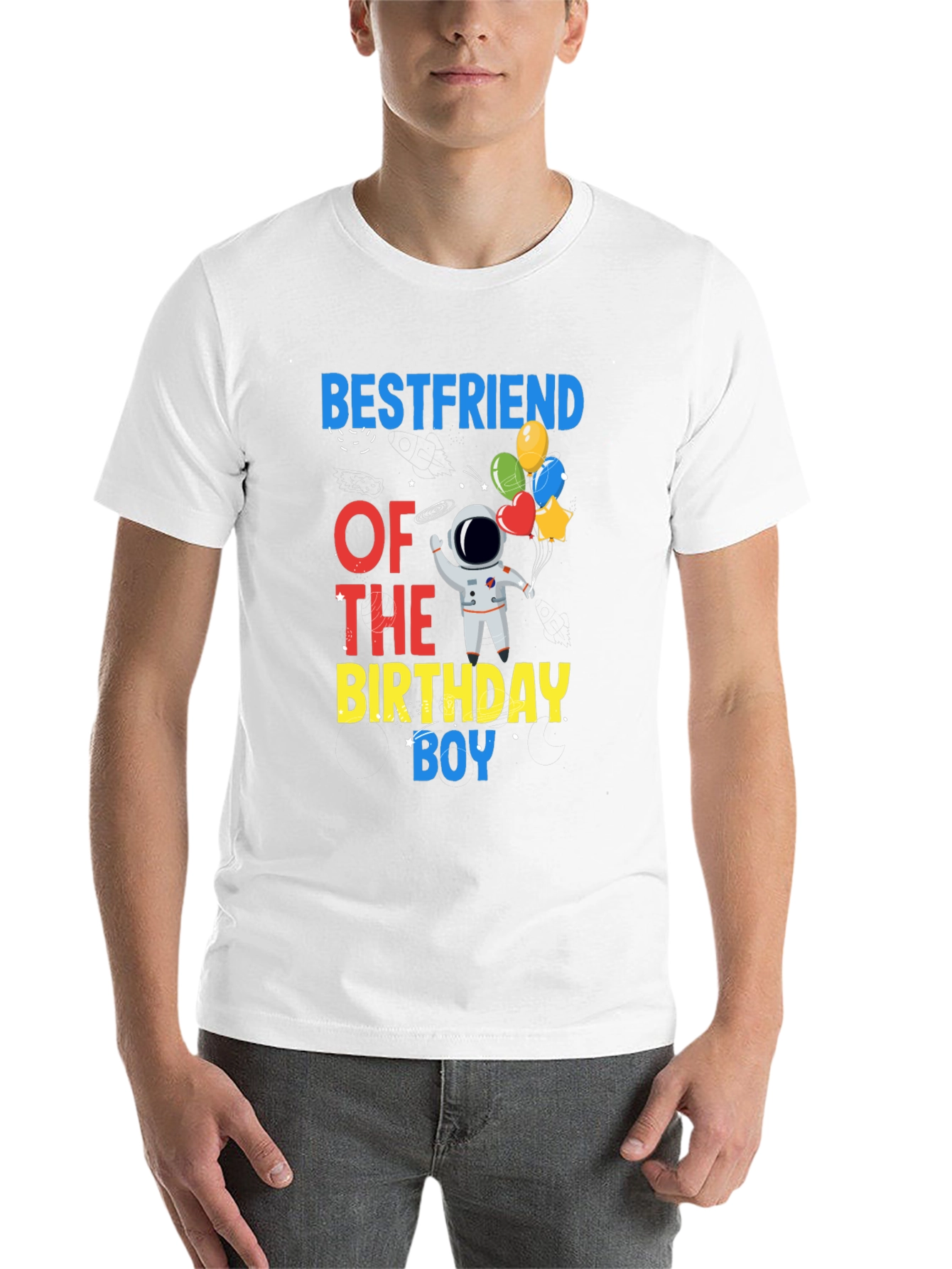 Black Bestfriend of the Birthday Boy T-Shirt view 14