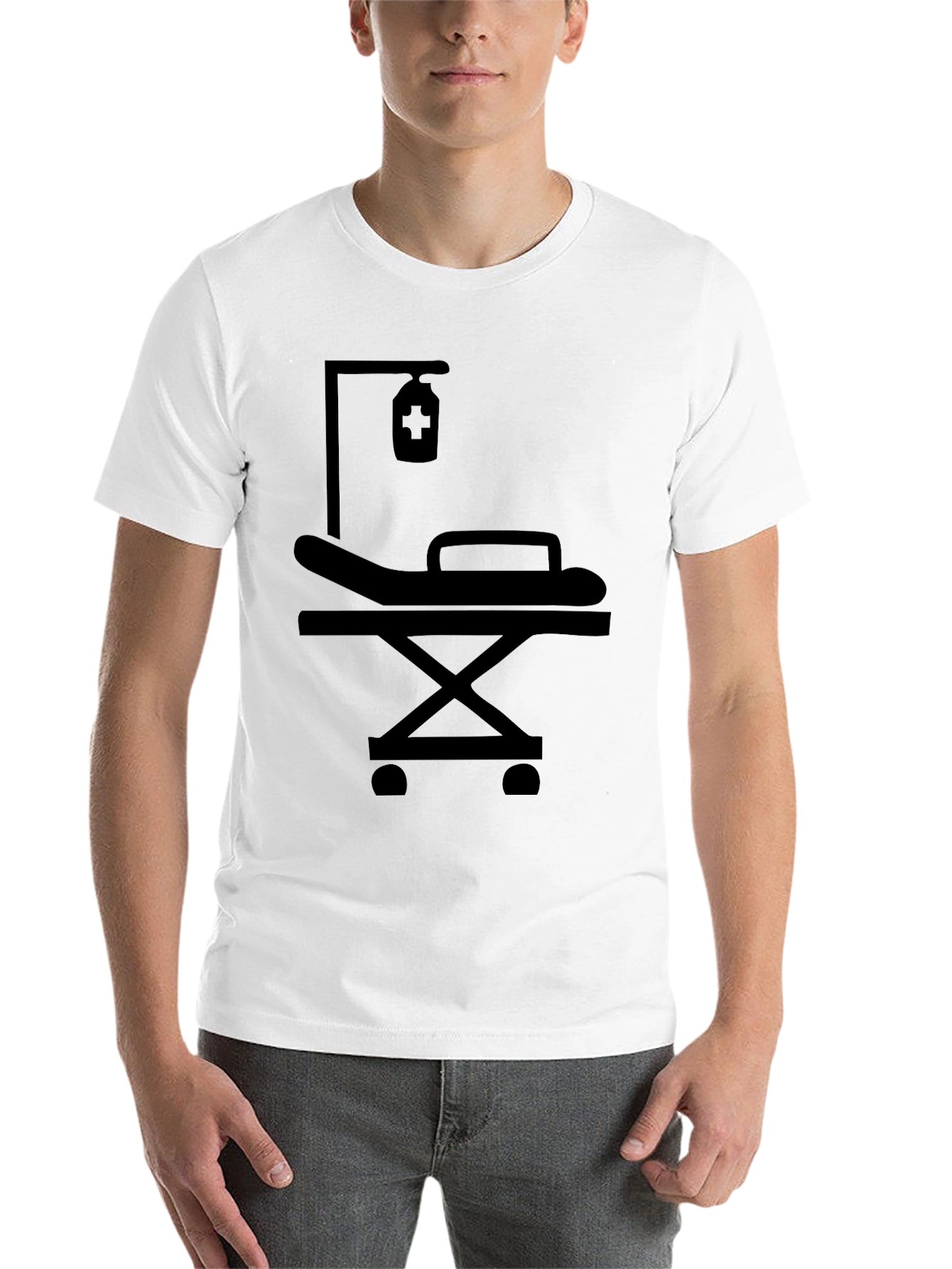 Black Medical Gurney Graphic T-Shirt view 14