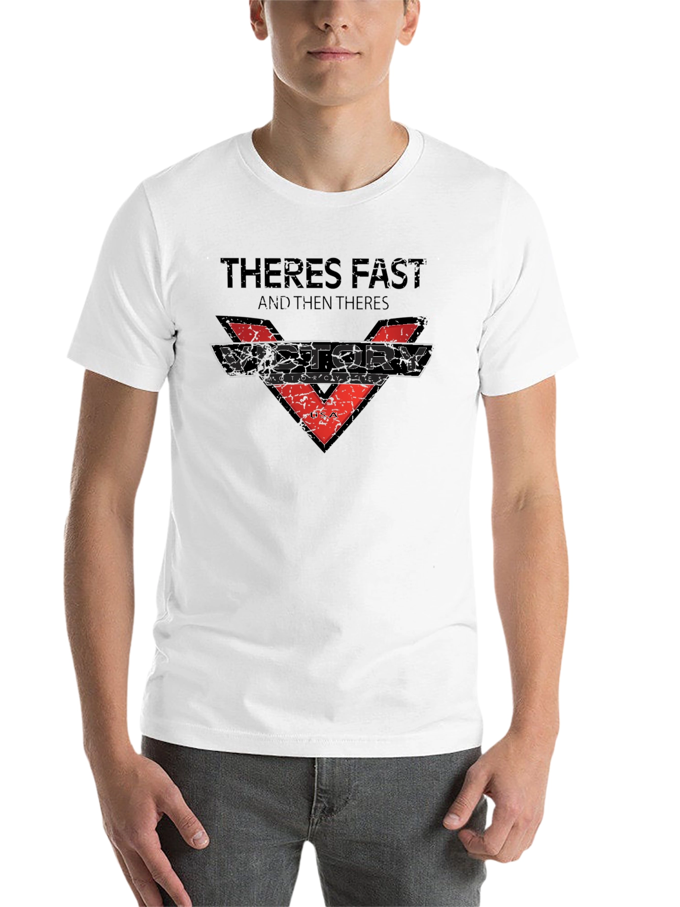 Black Victory Motorcycles Graphic T-Shirt view 14