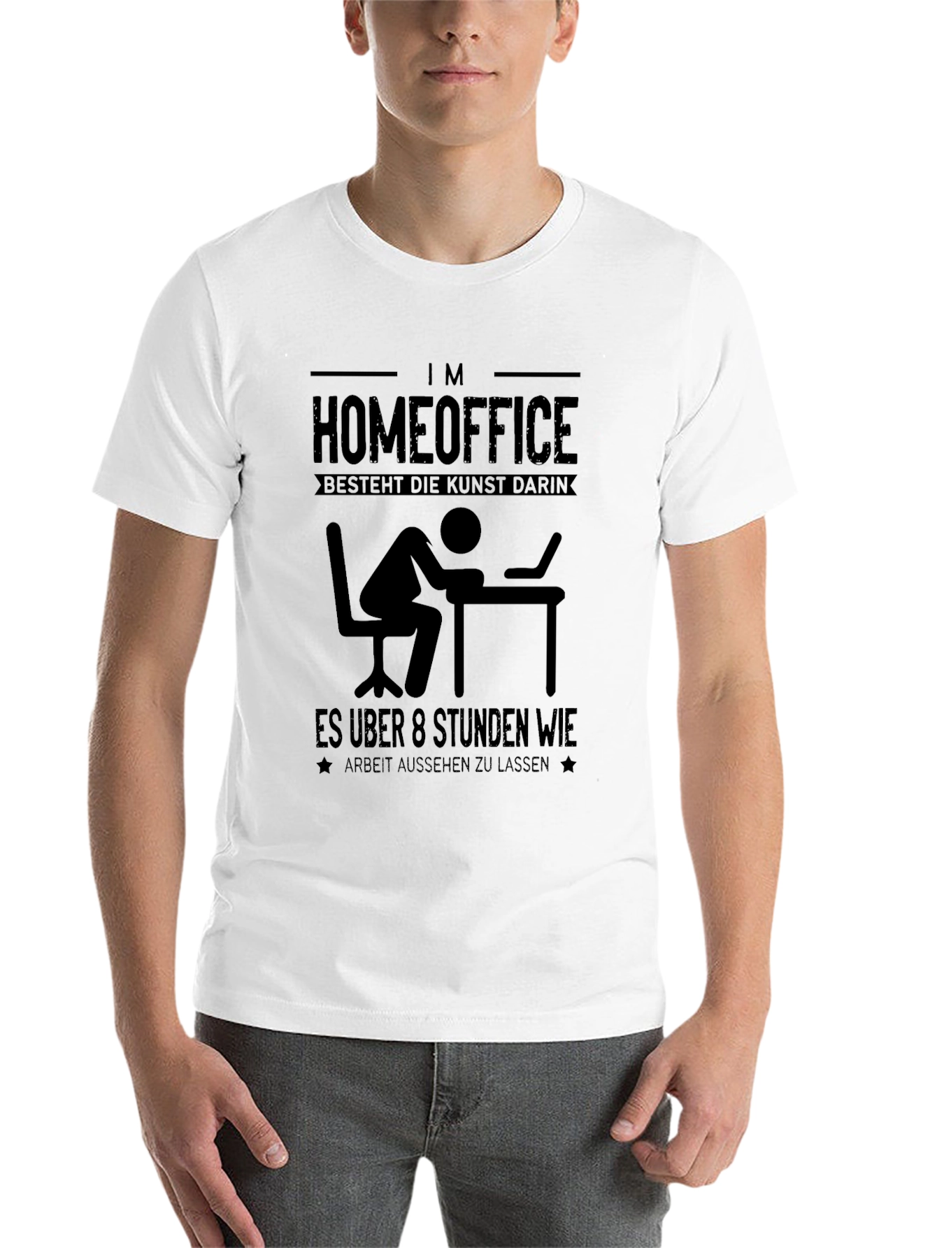 Black Funny Home Office T-Shirt - Work From Home Humor view 14