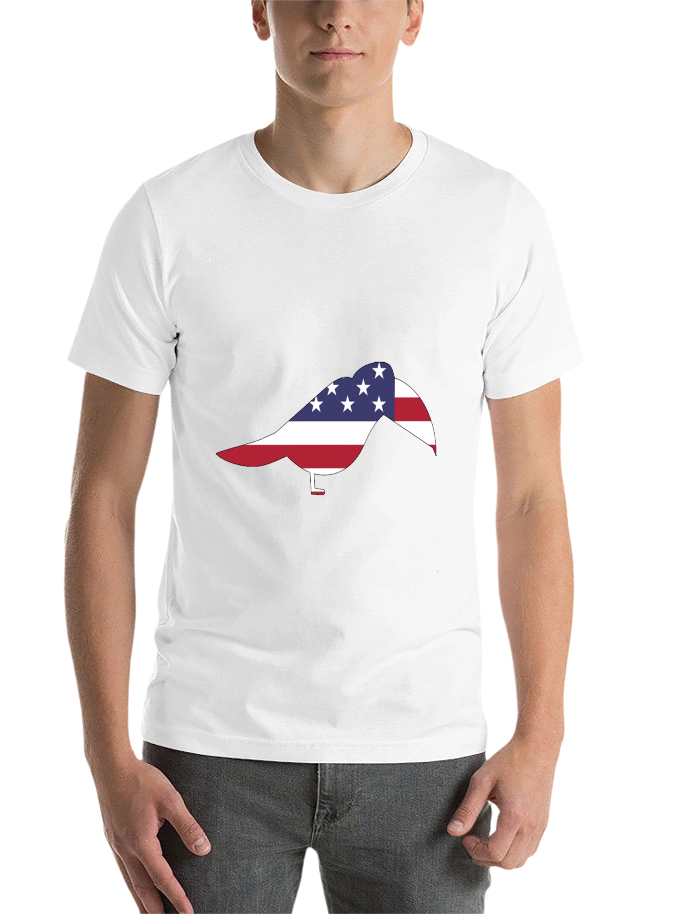 Black American Flag Turkey Black T-Shirt view 14
