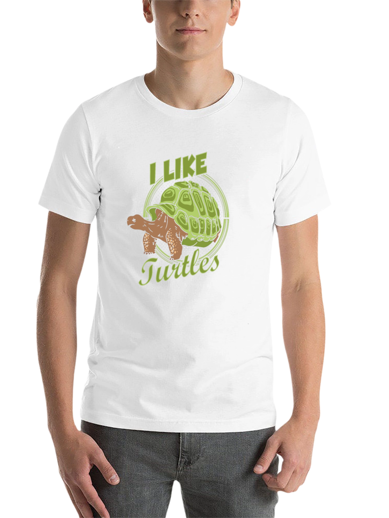 Black I Like Turtles Graphic T-Shirt view 14