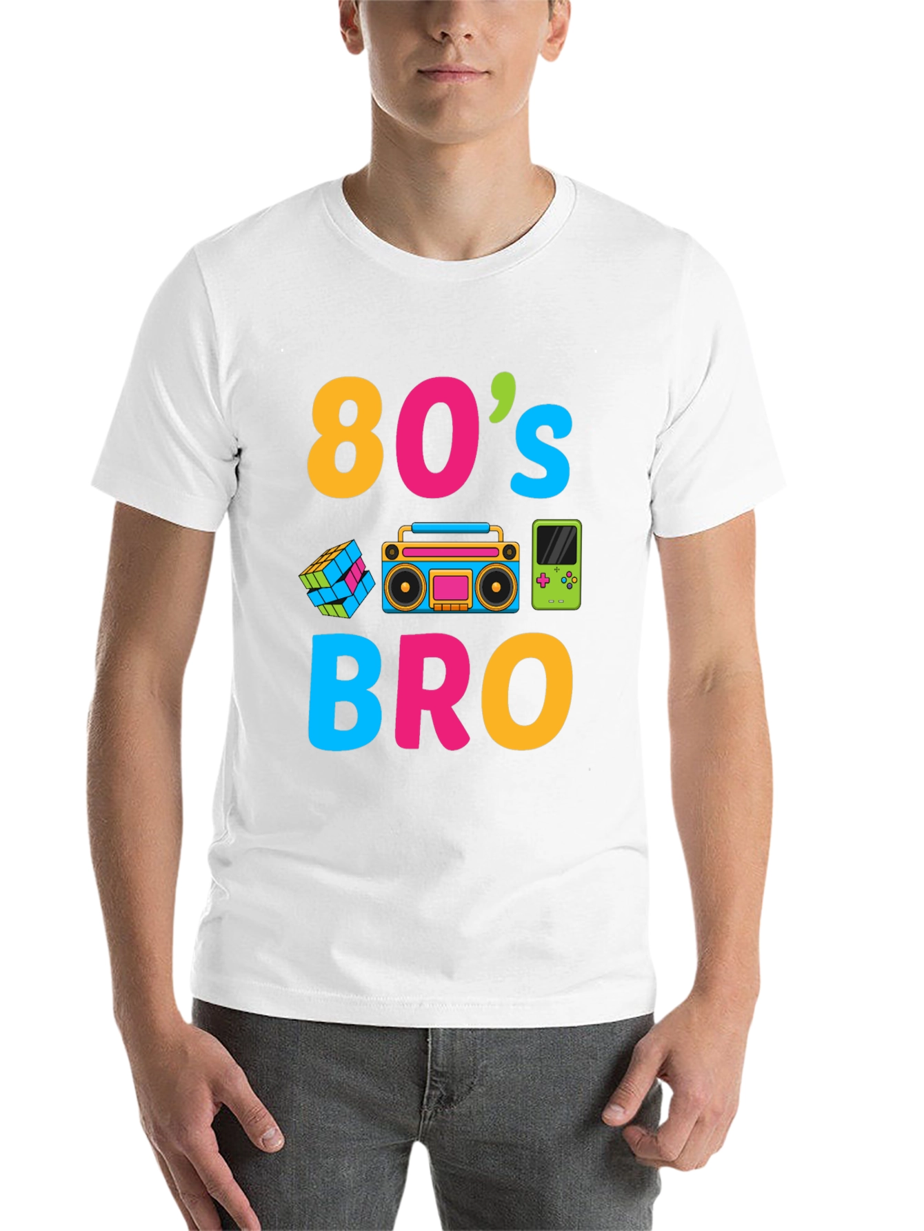 Black 80's Bro Graphic Tee - Retro Style view 14
