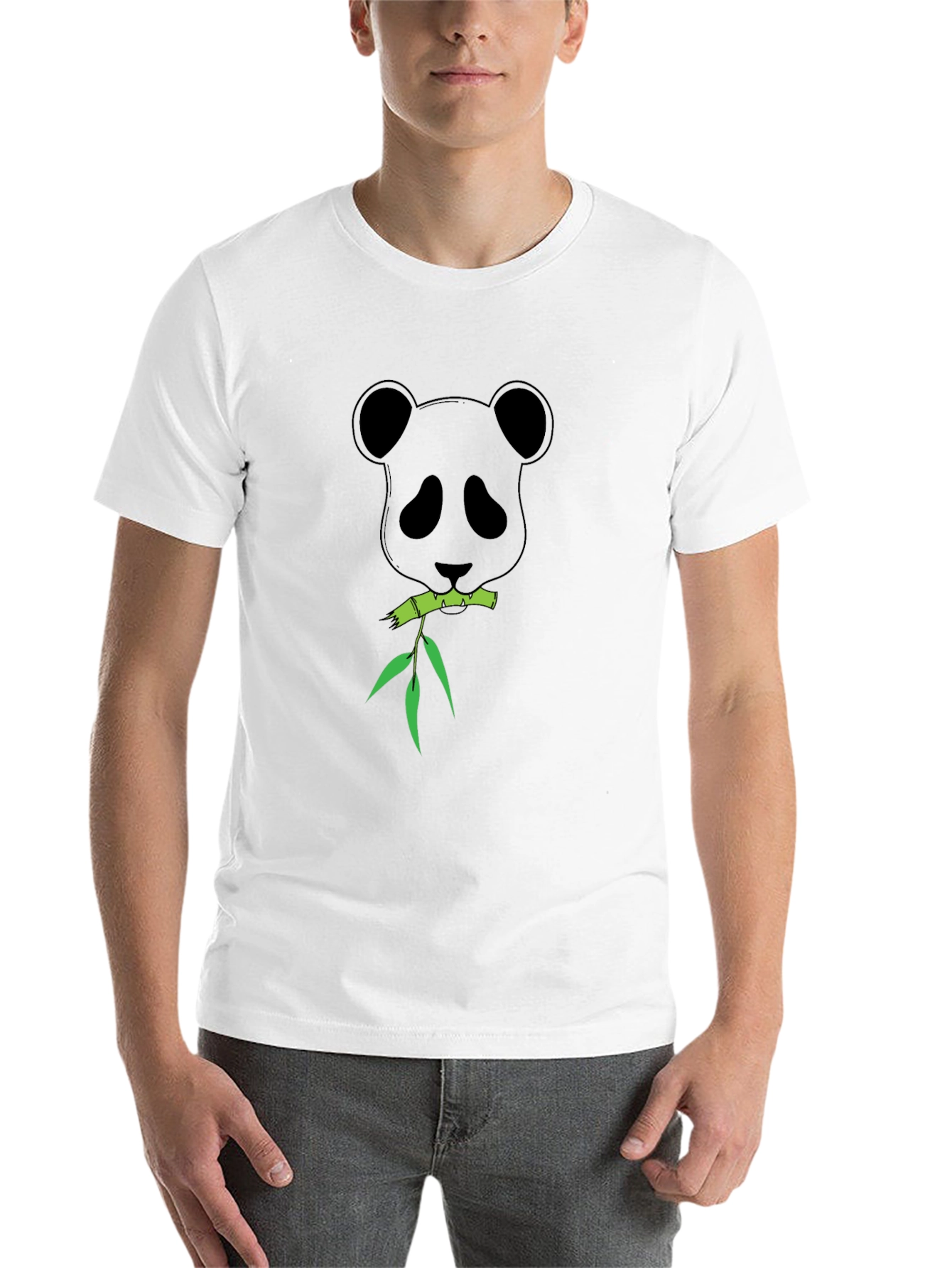 Black Panda Bamboo Graphic T-Shirt - Black view 14