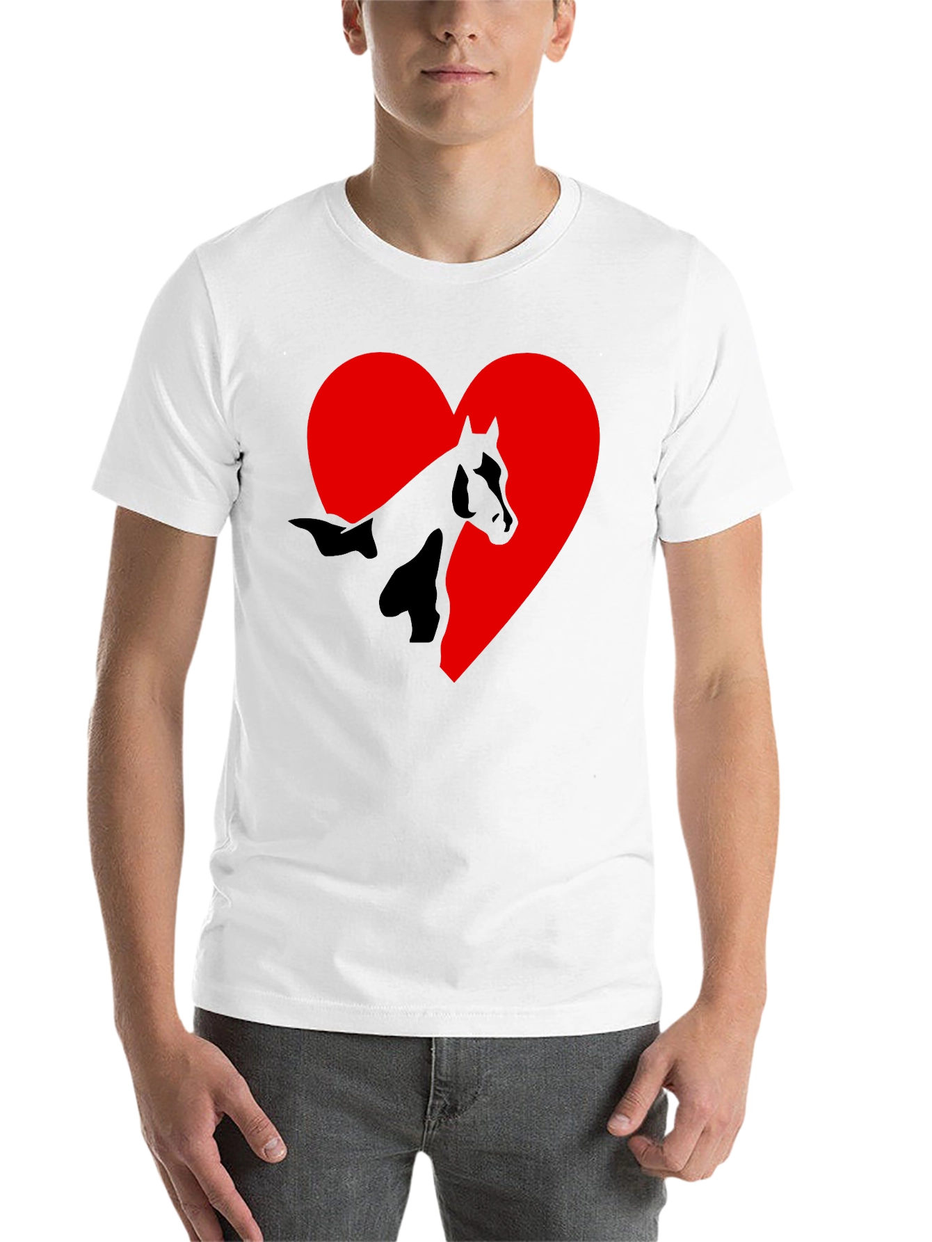 Black Horse Heart Graphic T-Shirt - Black Tee view 14