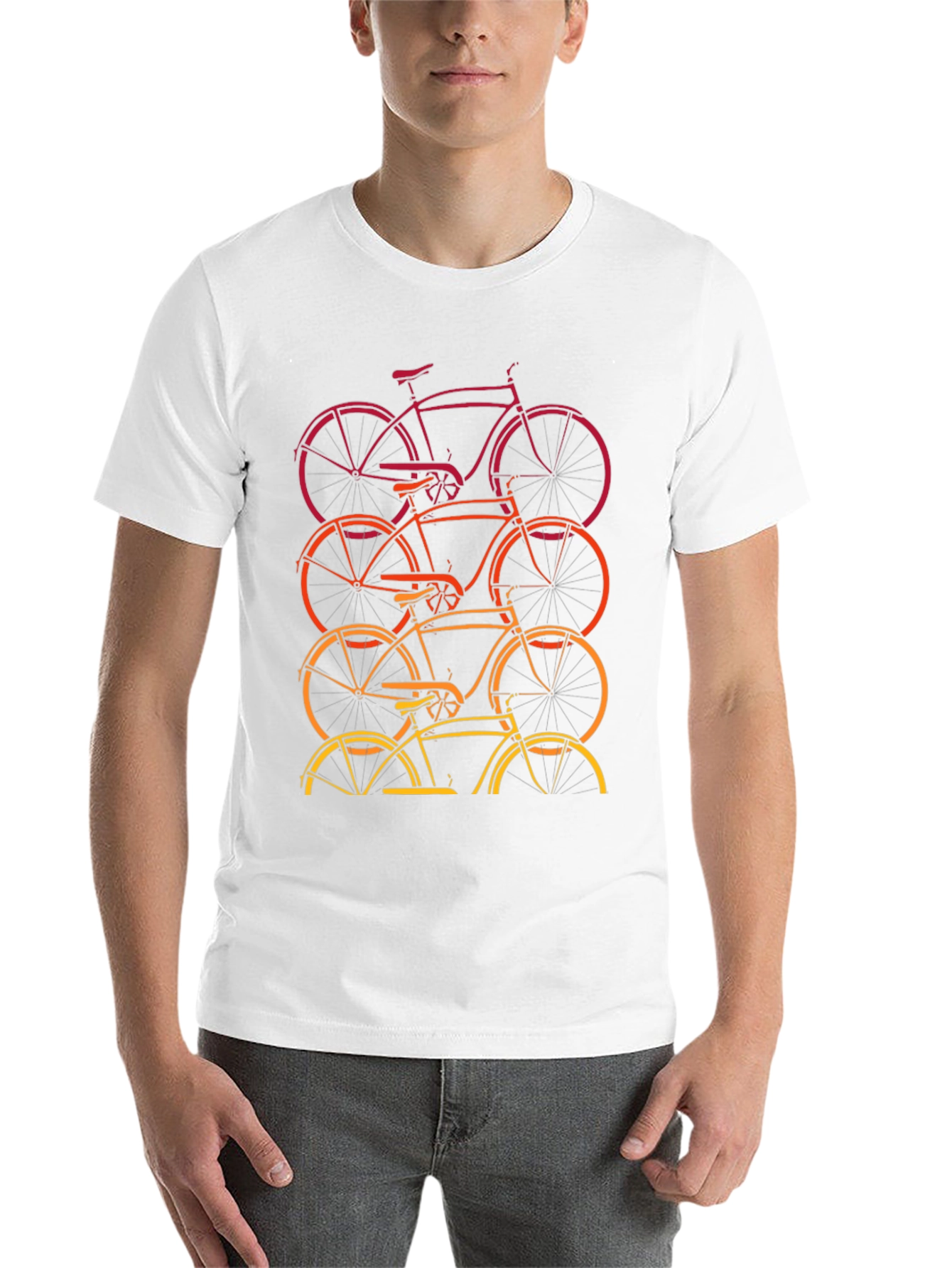 Black Retro Bike Stack Graphic Tee view 14