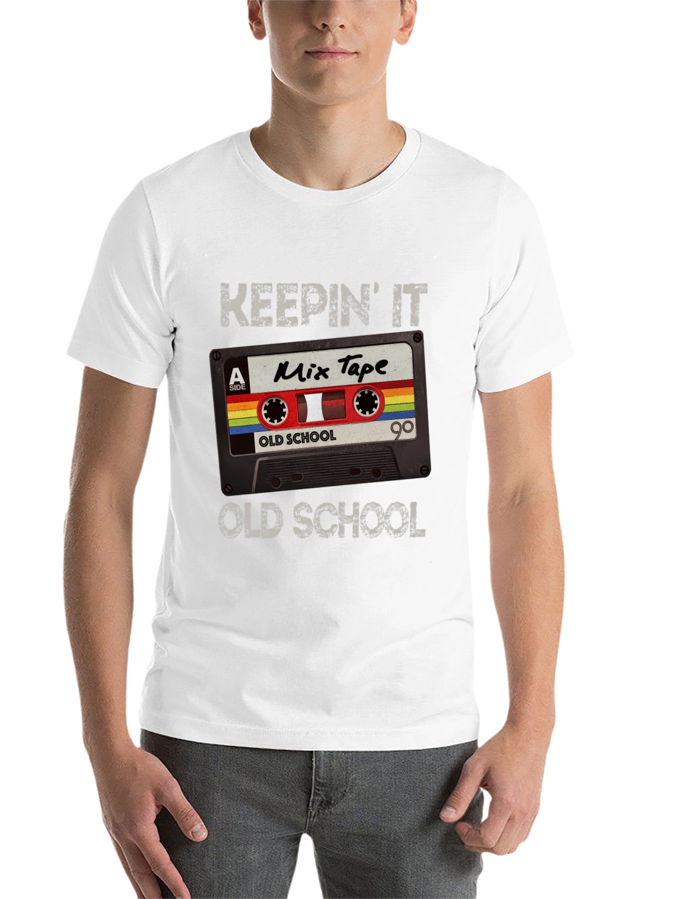 Black Keepin' It Old School Mix Tape Graphic Tee view 14