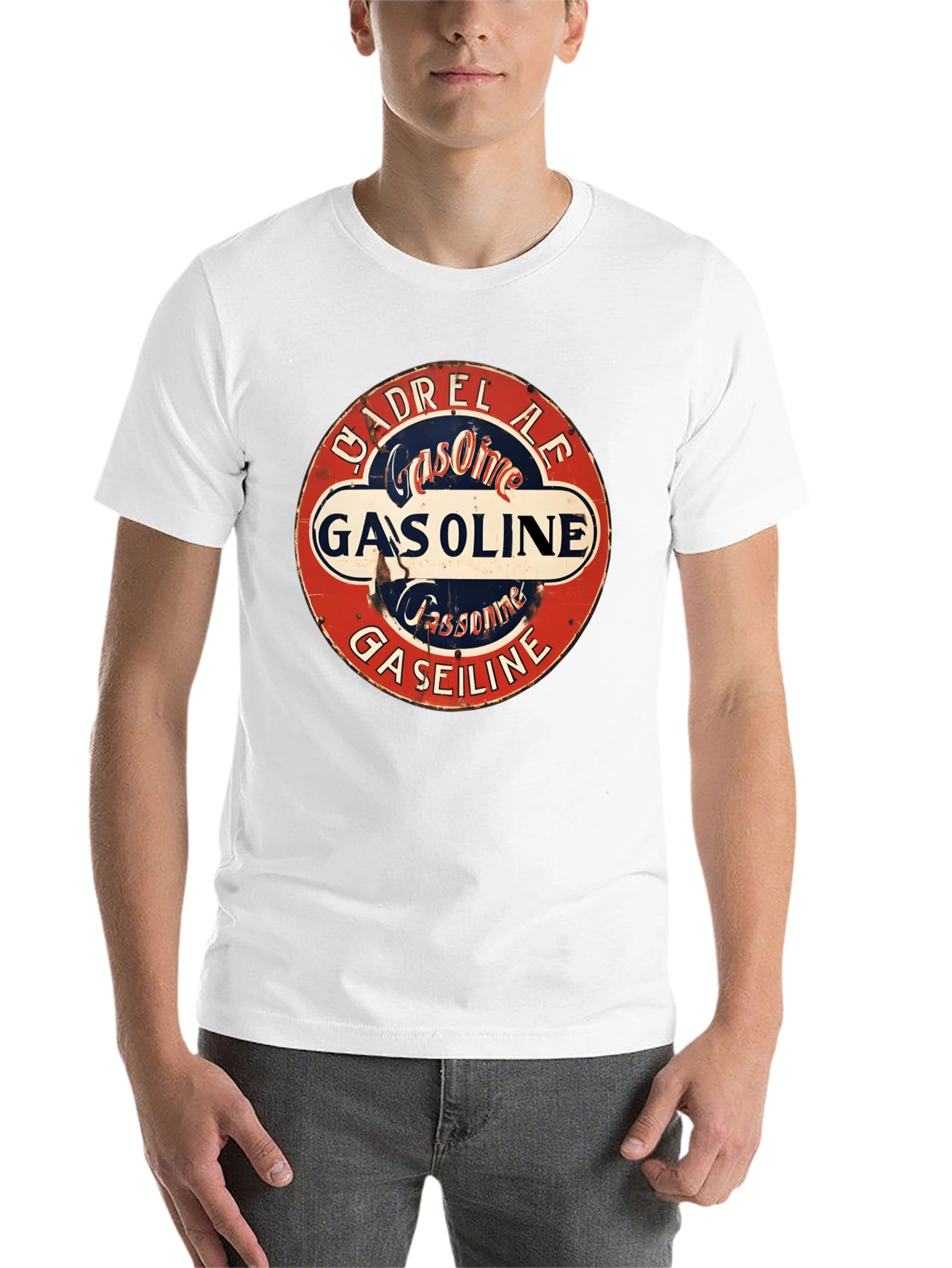 Black Vintage CADREL AE Gasoline Graphic T-Shirt view 14