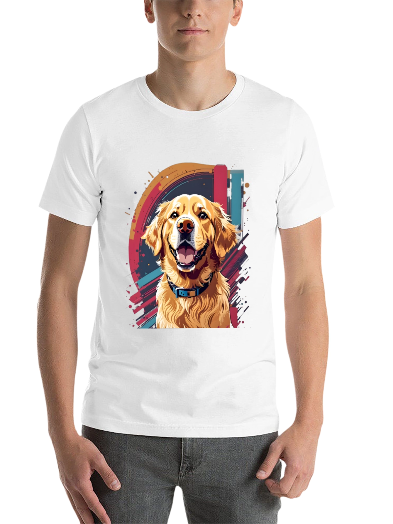 Dog Graphic Tee - Golden Retriever Art - 14