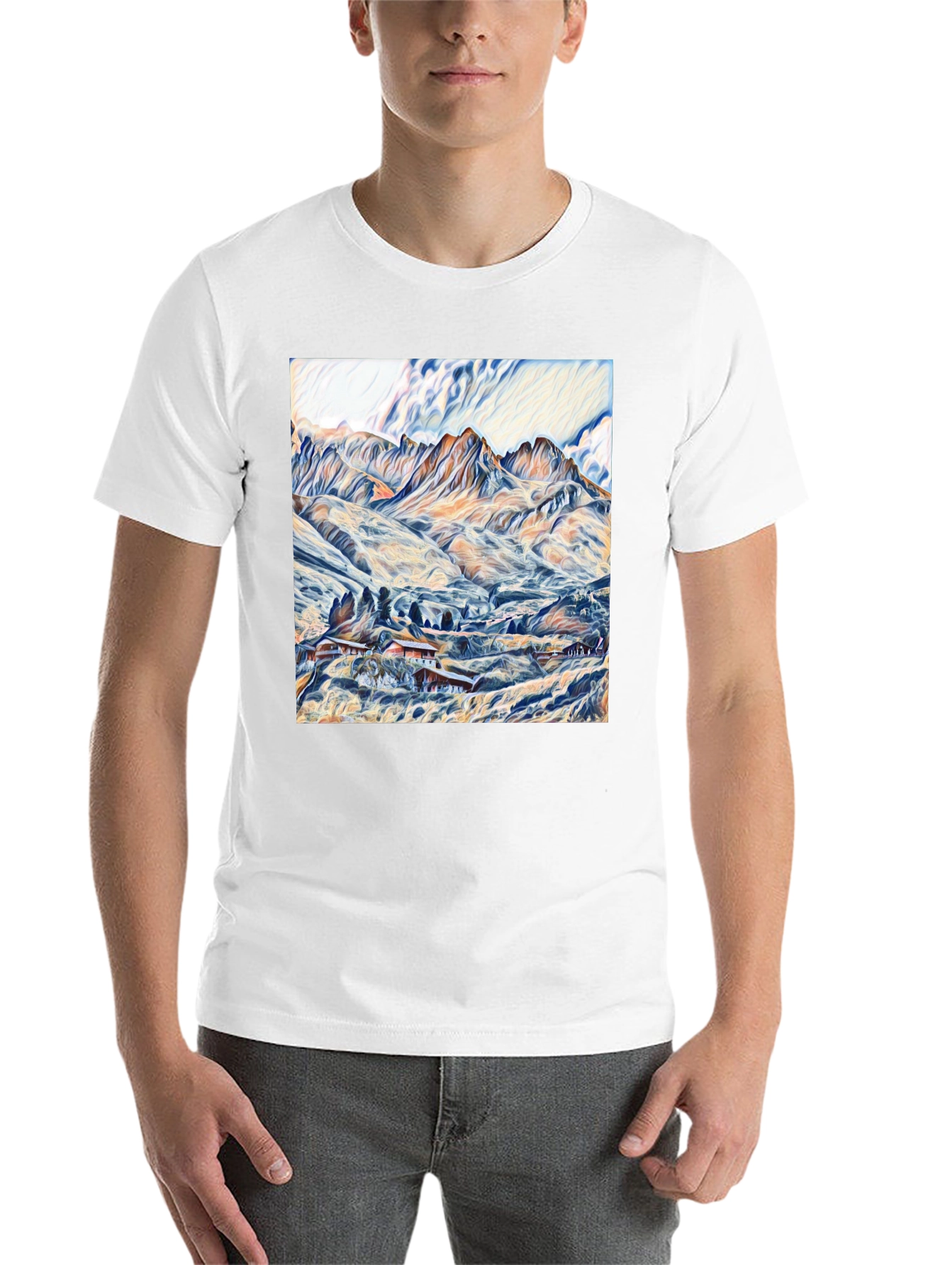 Black Mountain Vista Graphic Tee - Artistic Design view 14