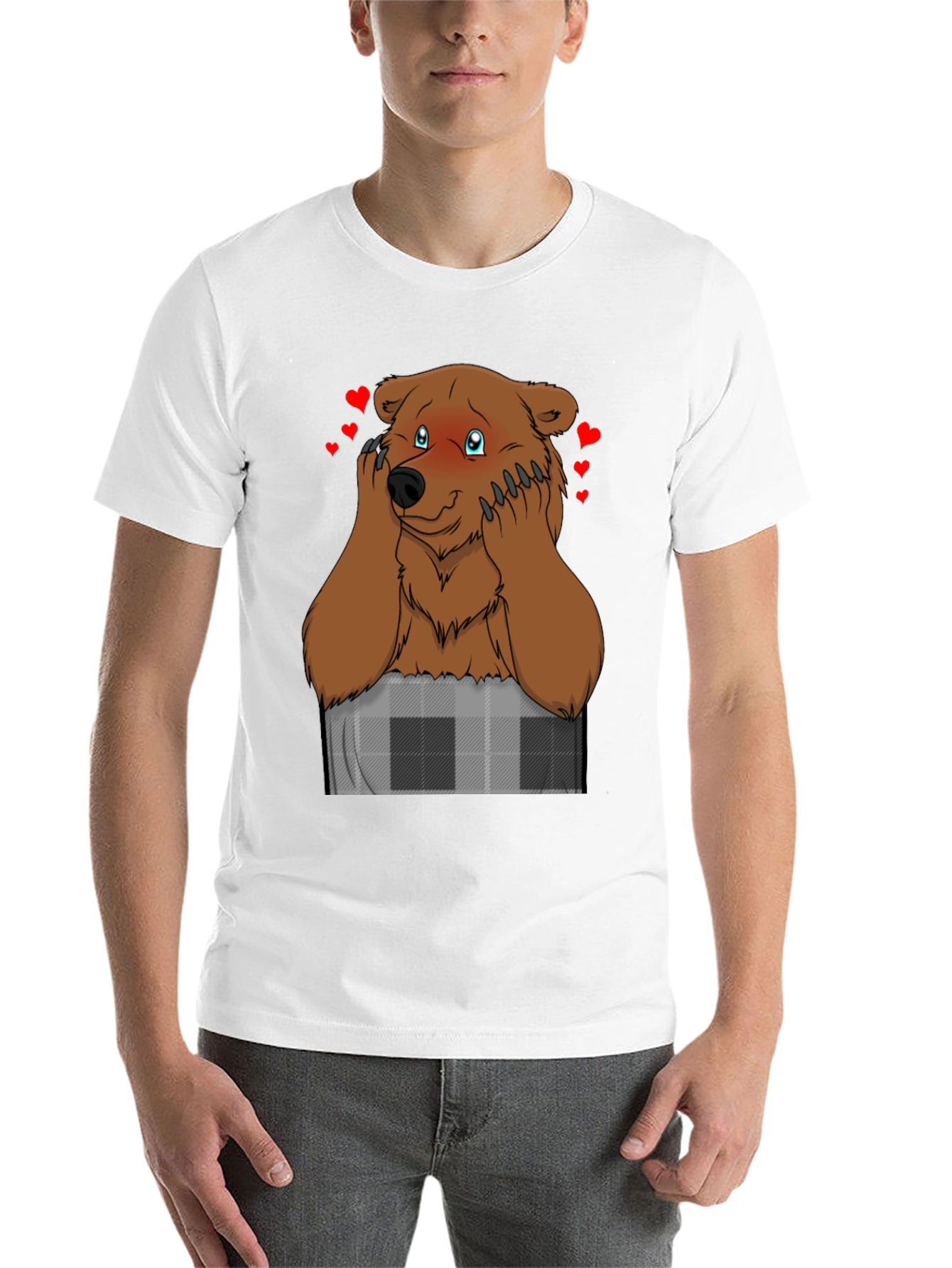 Black Lovestruck Bear Graphic T-Shirt view 14