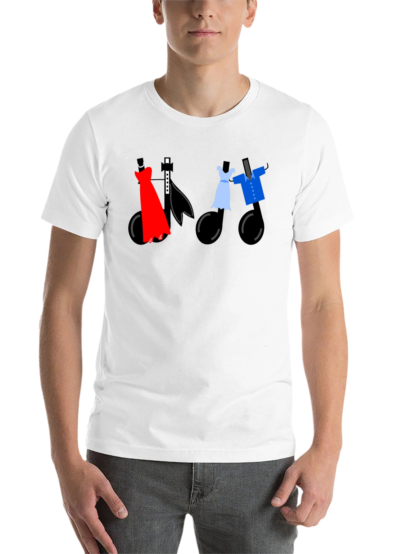 Black Dancing Notes Tee - Stylish Musical Apparel view 14
