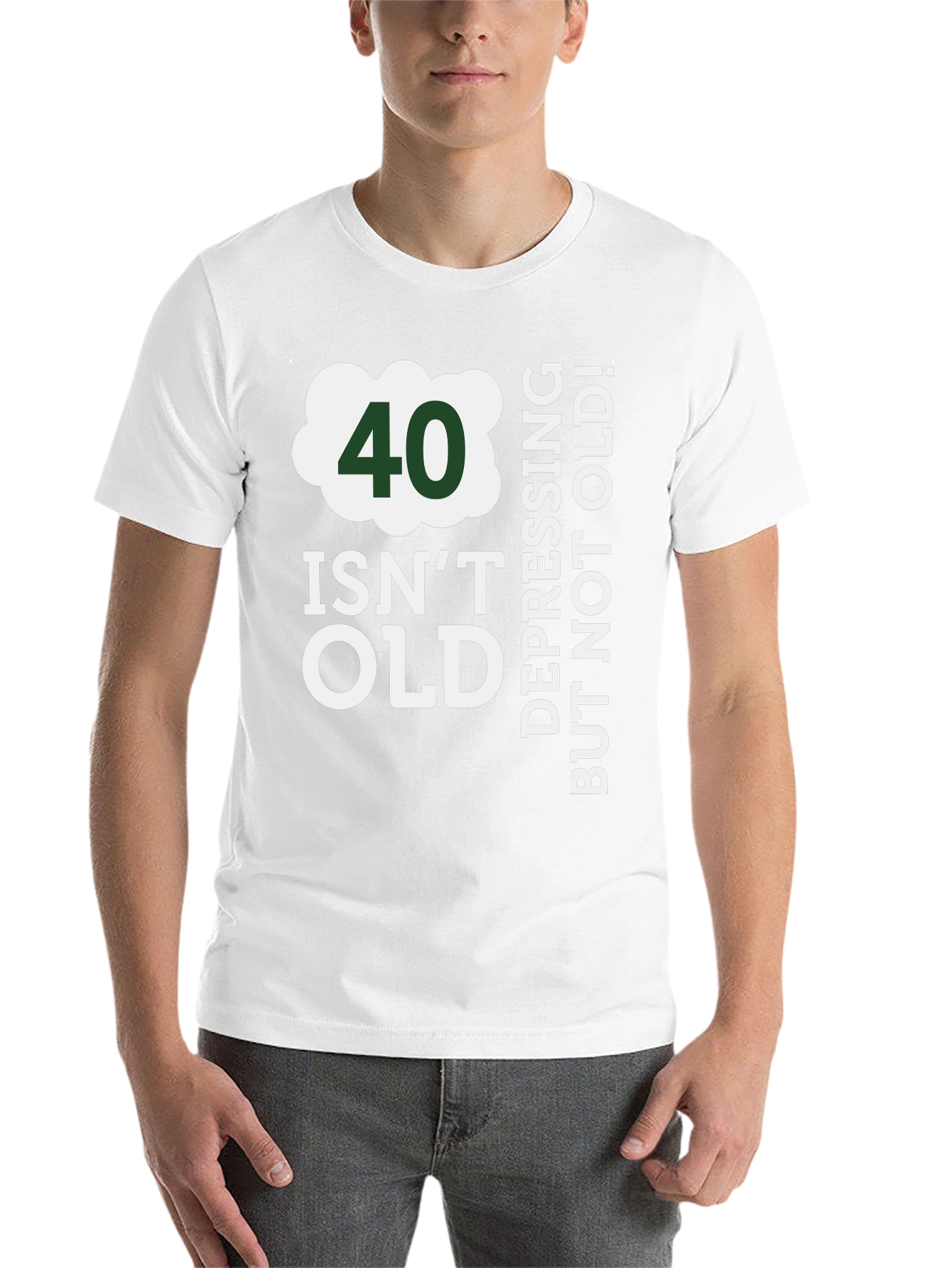 Black 40 Isn't Old Funny Birthday T-Shirt view 14