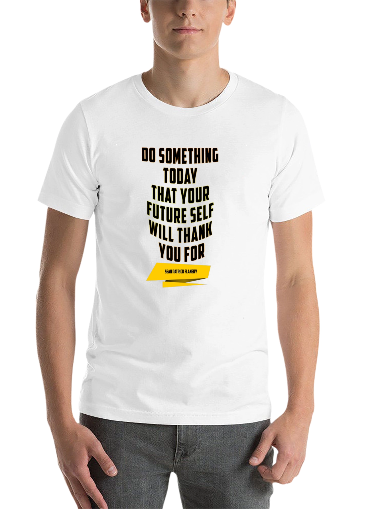 Black Inspirational T-Shirt - 'Do Something Today' Black Tee view 14
