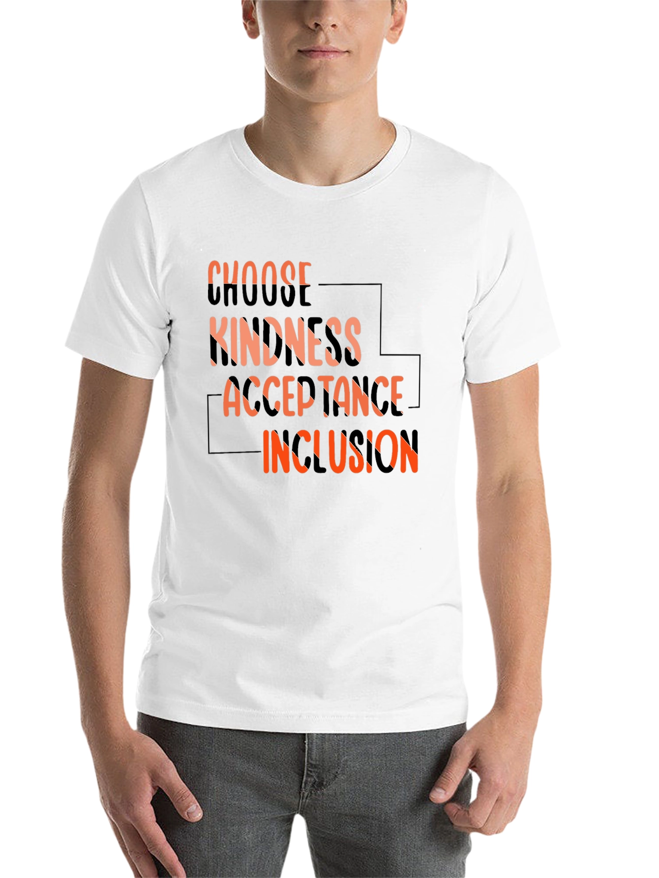 Black Choose Kindness, Acceptance, Inclusion T-Shirt view 14