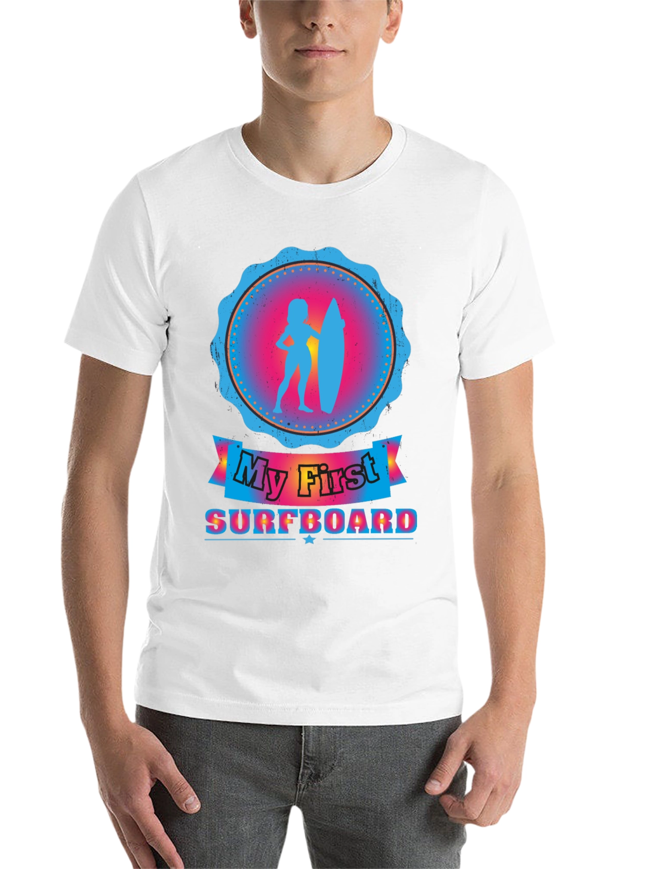 Black My First Surfboard Tee - Black view 14