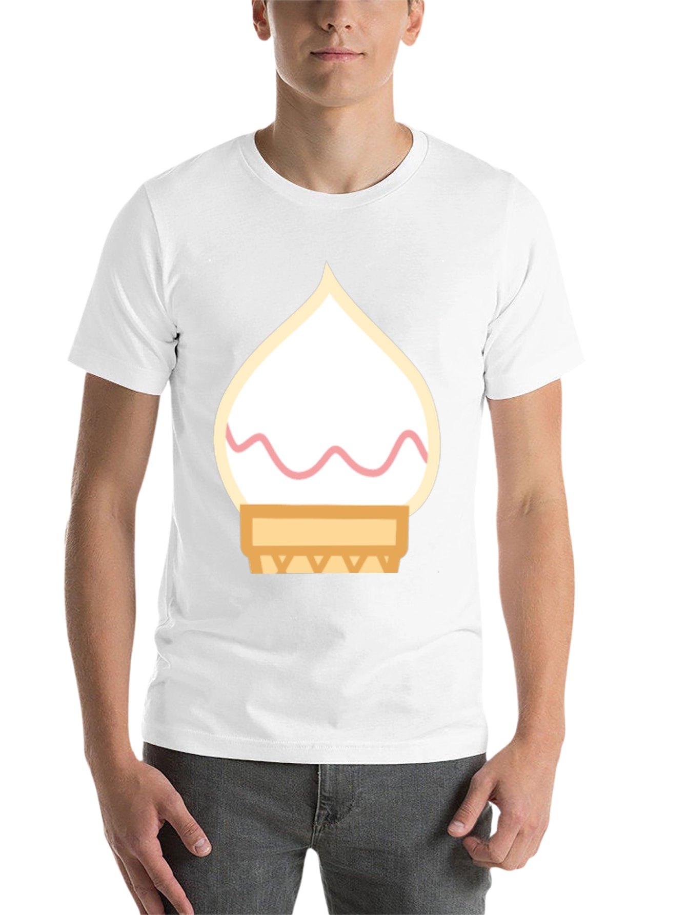 Black Ice Cream Cone Graphic Tee - Black Cotton T-Shirt view 14