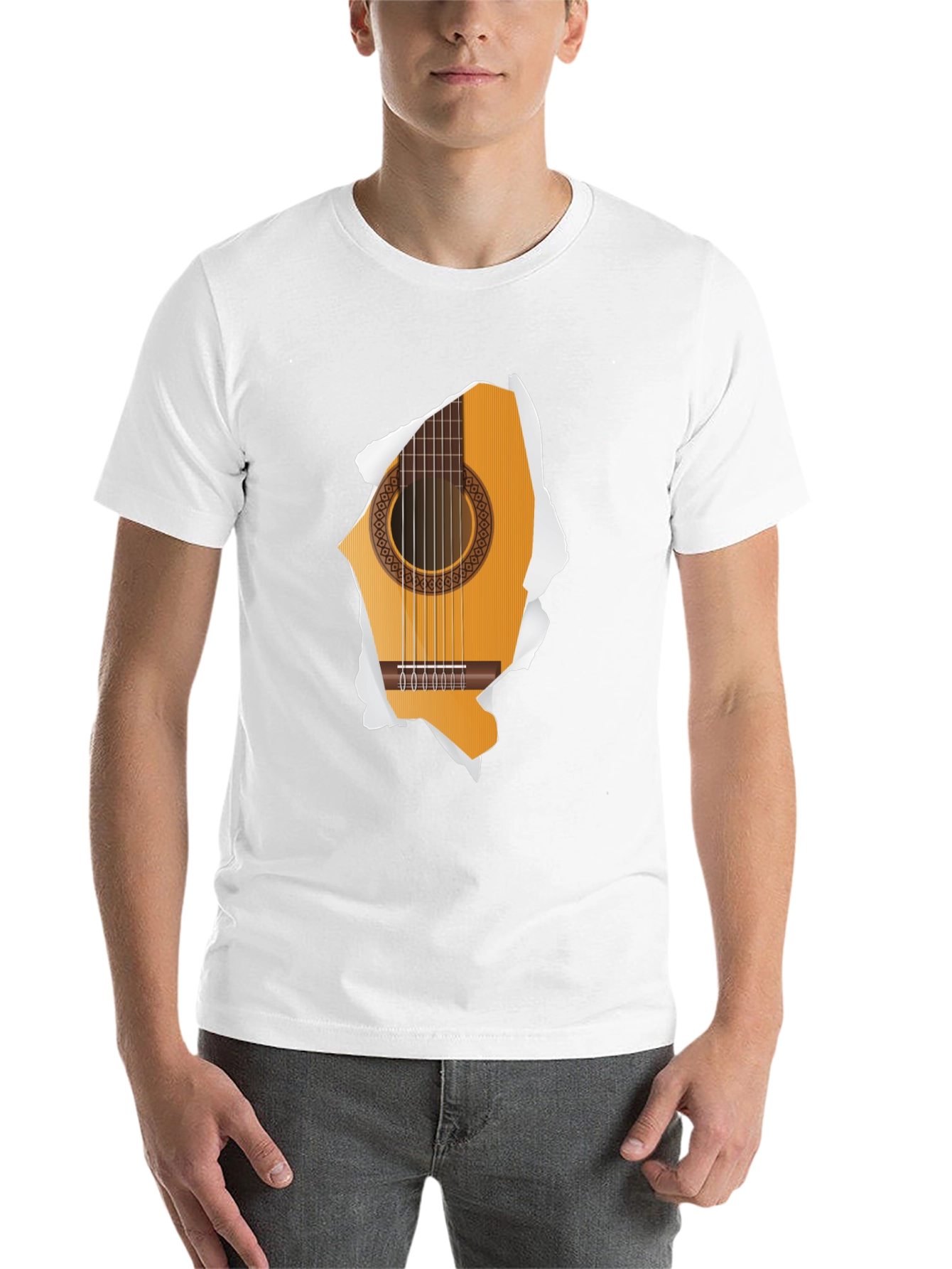 Guitar Ripped T-Shirt - Music Lover Tee - 14