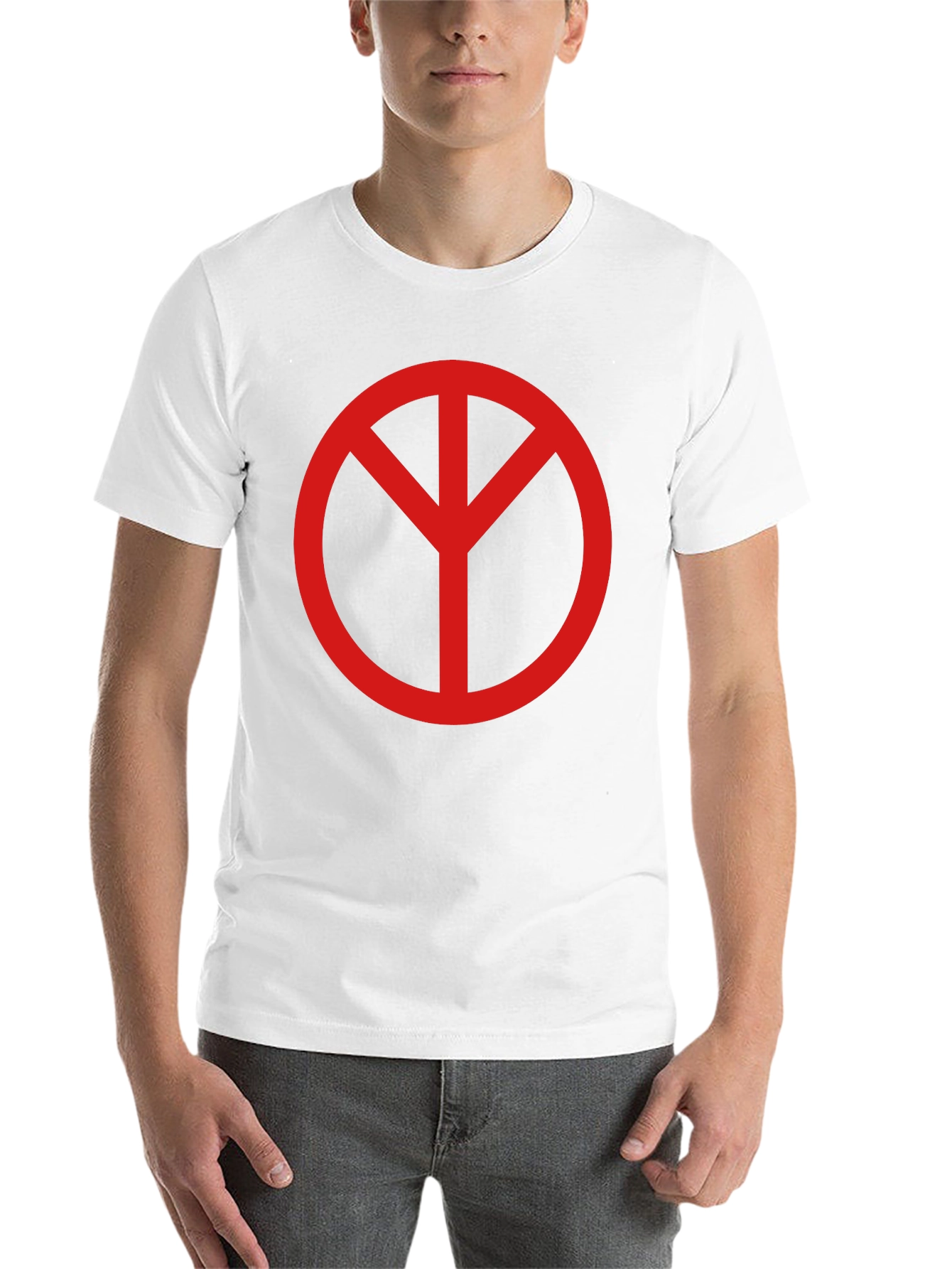 Black Peace Symbol Graphic Tee - Unisex Black T-Shirt view 14