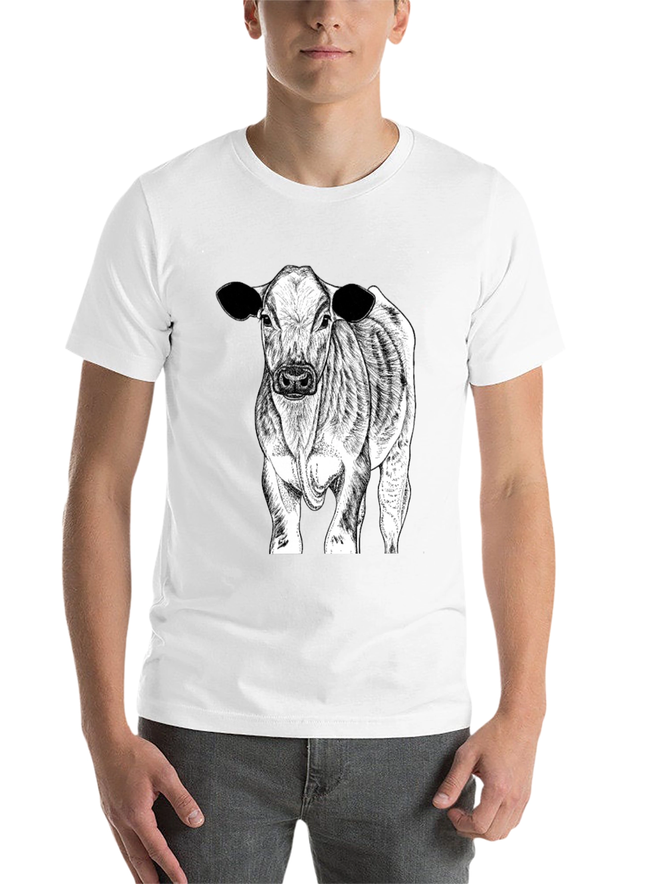 Black Cow Graphic Tee - Black Cotton Blend view 14