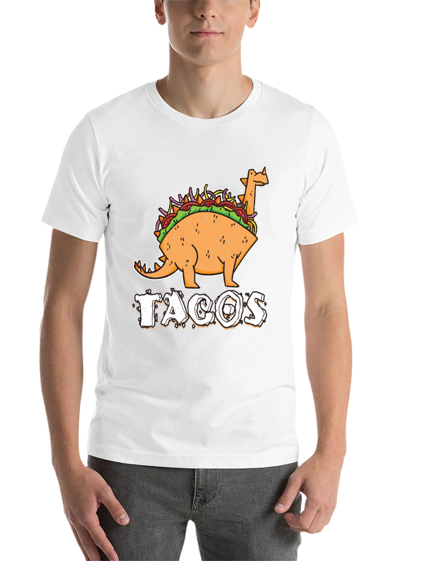 Black Taco Dinosaur T-Shirt - Funny Foodie Tee view 14