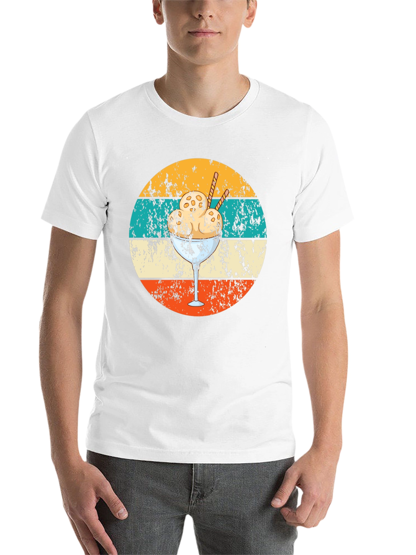 Black Retro Ice Cream T-Shirt - Cool Summer Style view 14