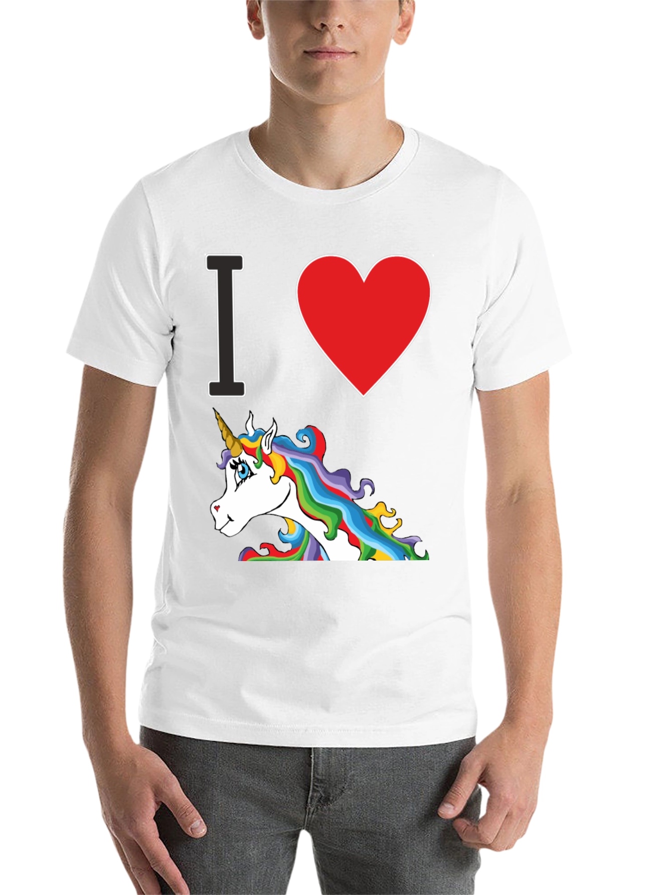 Black I Heart Unicorn Black T-Shirt view 14