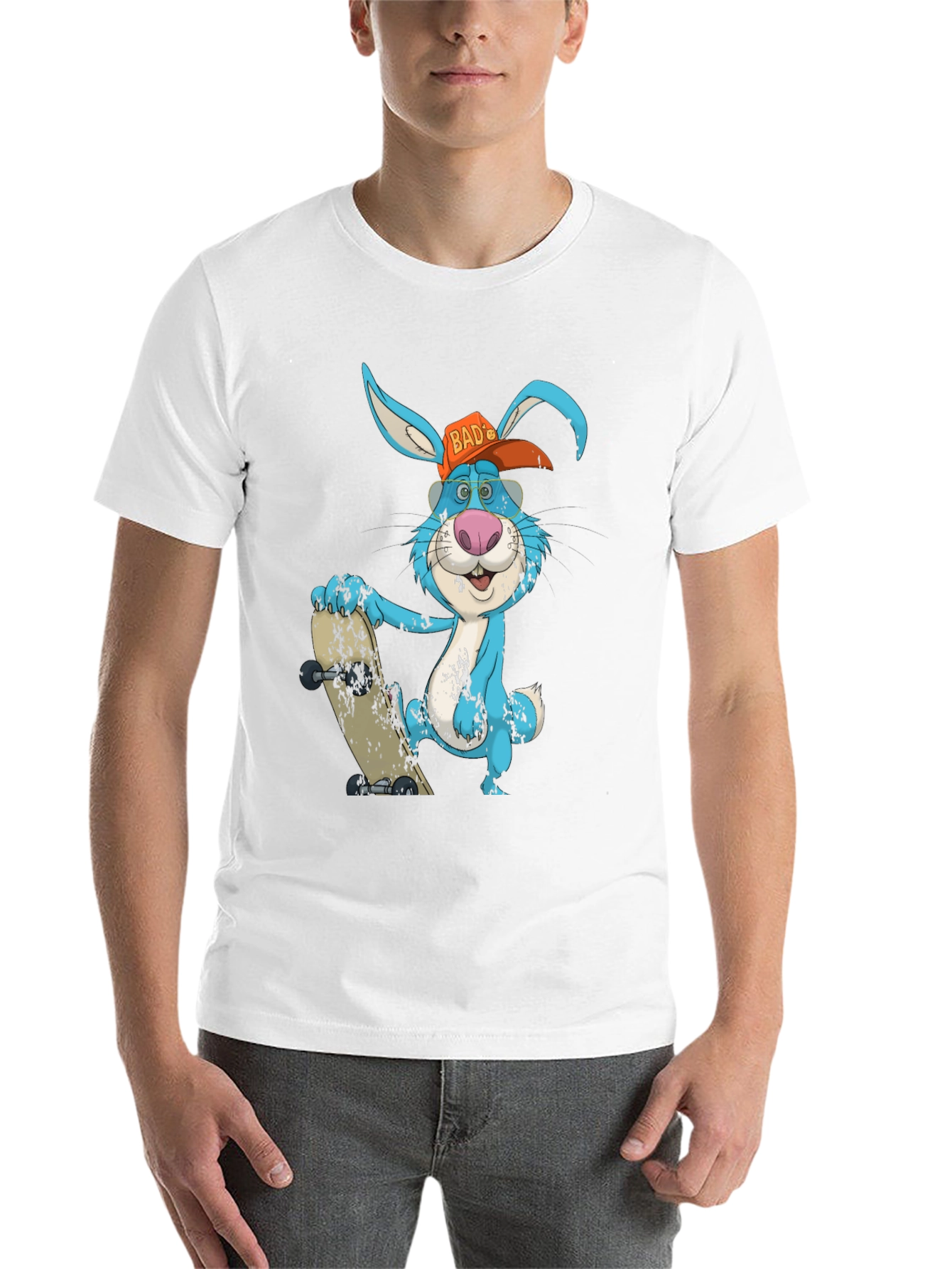 Black Bad Bunny Skater T-Shirt view 14