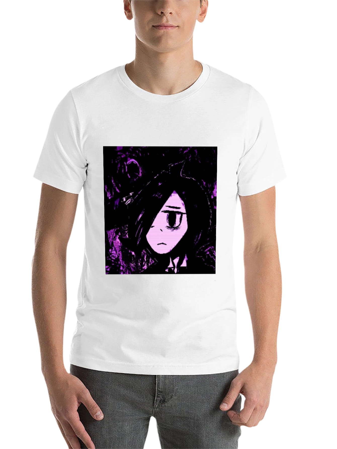 Black Anime Graphic Black T-Shirt view 14